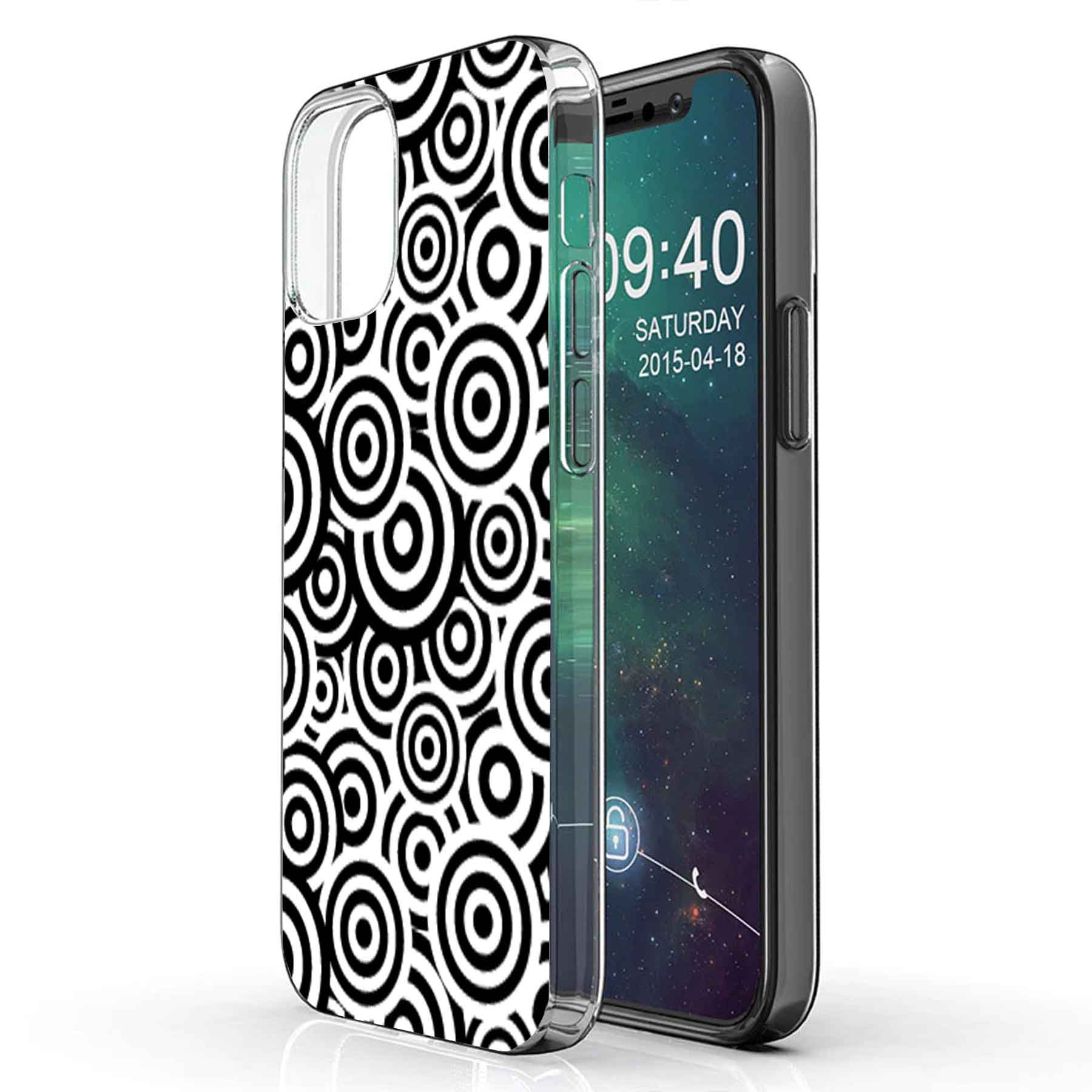 For Apple iPhone (16,15,14,13,12,SE),Slim Cover,Circles Print,USA - Picture 24 of 28