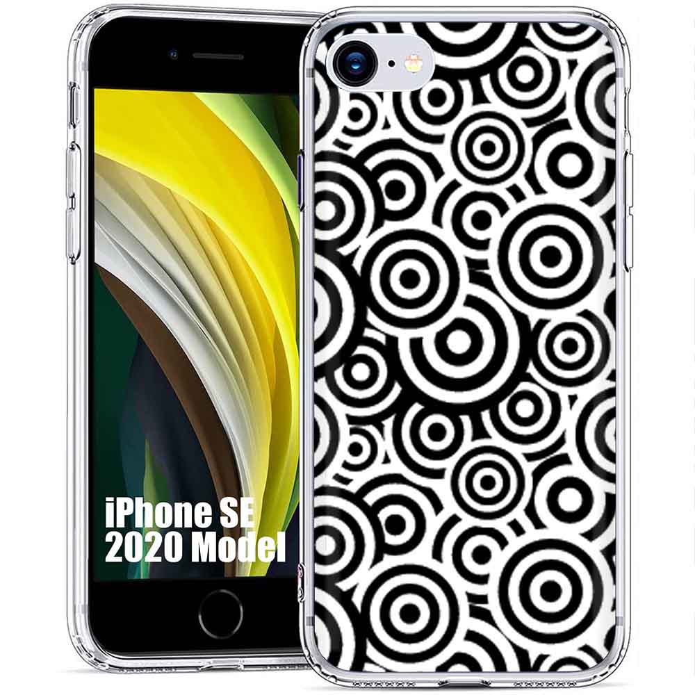 For Apple iPhone (16,15,14,13,12,SE),Slim Cover,Circles Print,USA - Picture 28 of 28