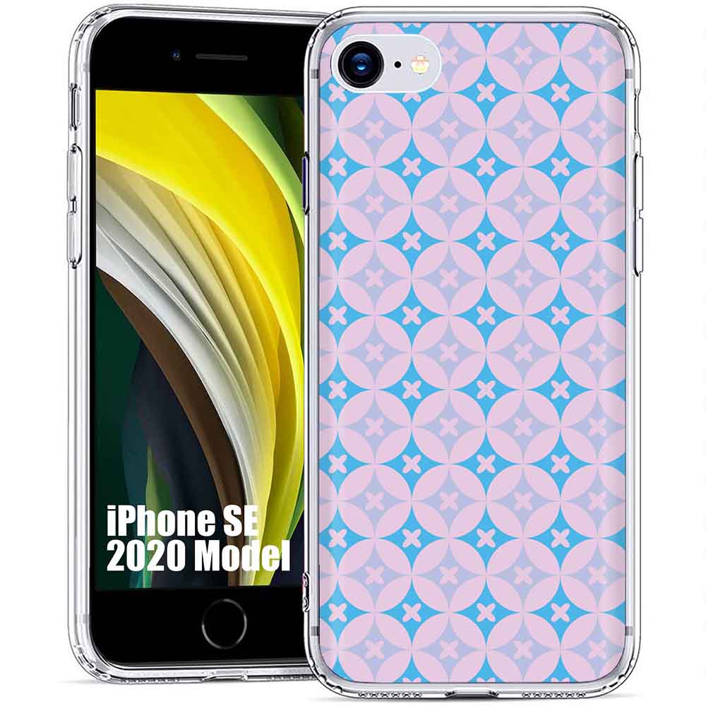 For Apple iPhone (16,15,14,13,12,SE),Slim Cover,Blue X Circle Print,USA - Picture 28 of 28