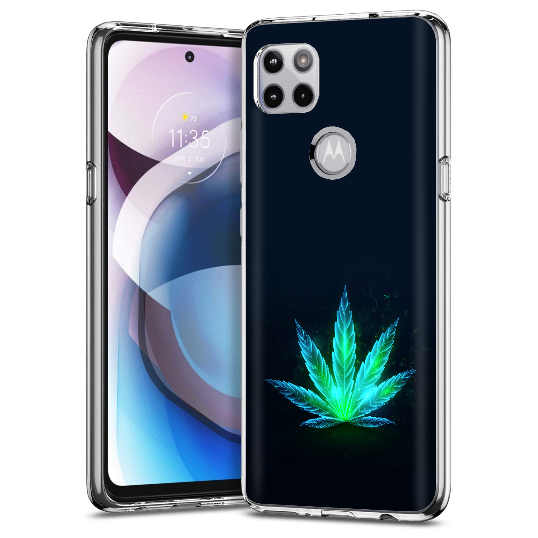 For Motorola (Edge,One 5G,Ace,UW,X40,30),Slim Cover,Beautiful Weed Print,USA - Picture 19 of 21