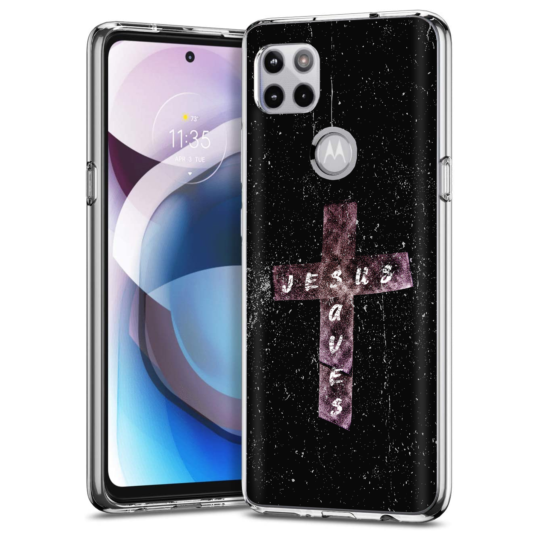 For Motorola (Edge,One 5G,Ace,UW,X40,30),Slim Cover,Jesus Saves 1 Print,USA - Picture 19 of 21