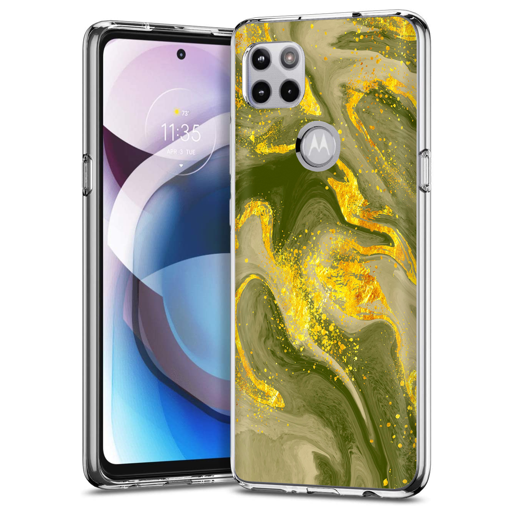 For Motorola (Edge,One 5G,Ace,UW,X40,30),Slim Cover,Opal Marble 20 Print,USA - Picture 19 of 20