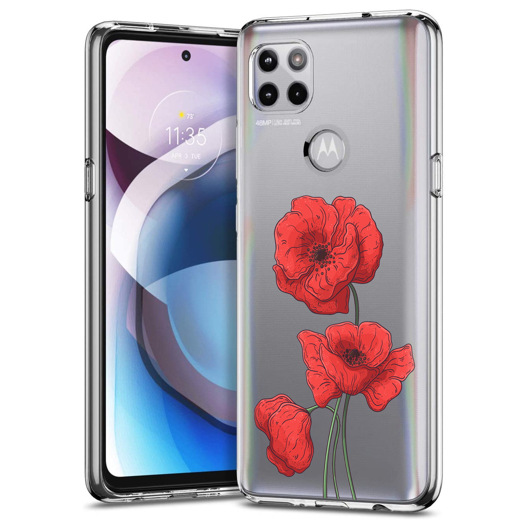 For Motorola (Edge,One 5G,Ace,UW,X40,30),Slim Cover,Flower 16 Print,USA - Picture 19 of 21
