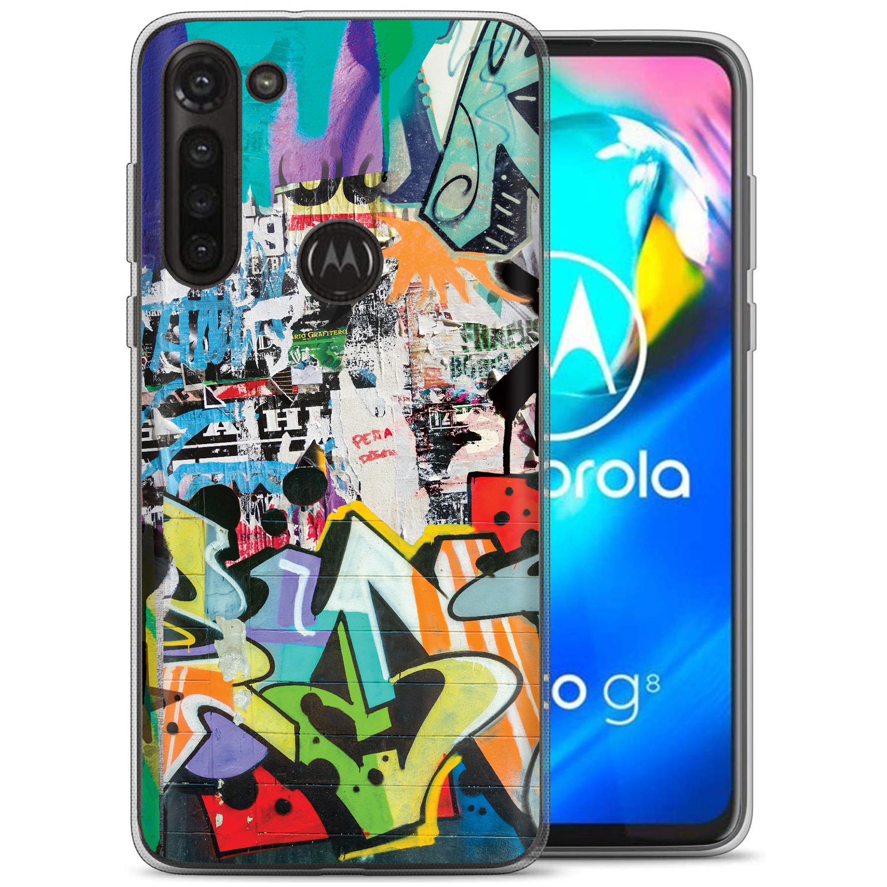 For Motorola Moto G (Power,Stylus,Play,5G),Slim Cover,Street Graffiti Print,USA - Picture 14 of 27