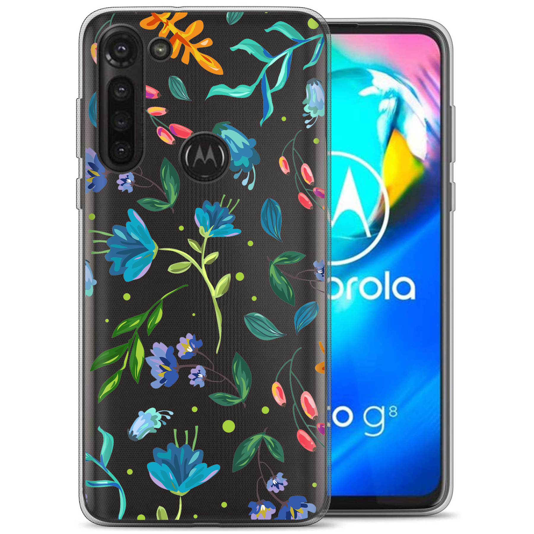 For Motorola Moto G (Power,Stylus,Play,5G),Slim Cover,Flower 2 Print,USA - Picture 14 of 27