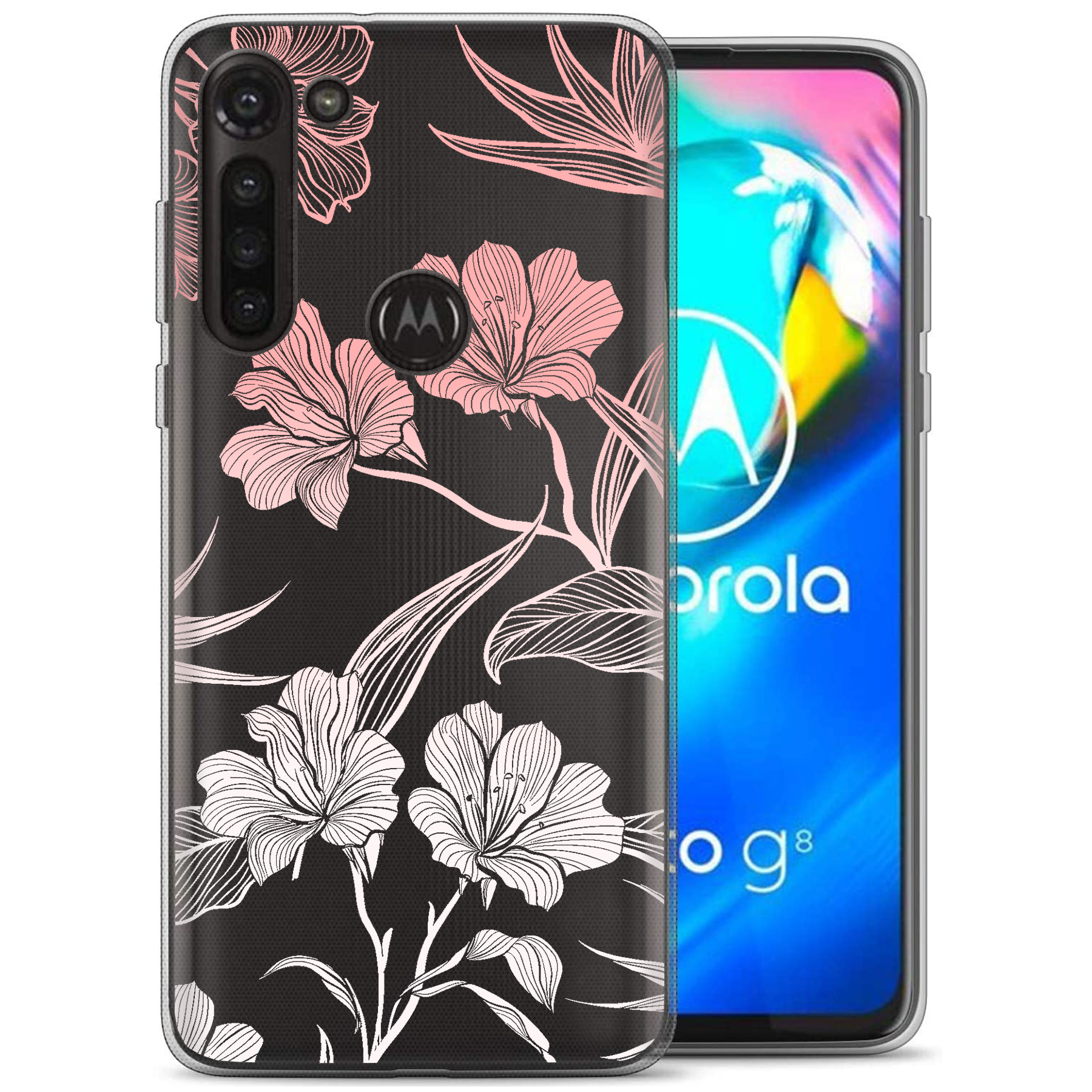 For Motorola Moto G (Power,Stylus,Play,5G),Slim Cover,Flower 12 Print,USA - Picture 14 of 27