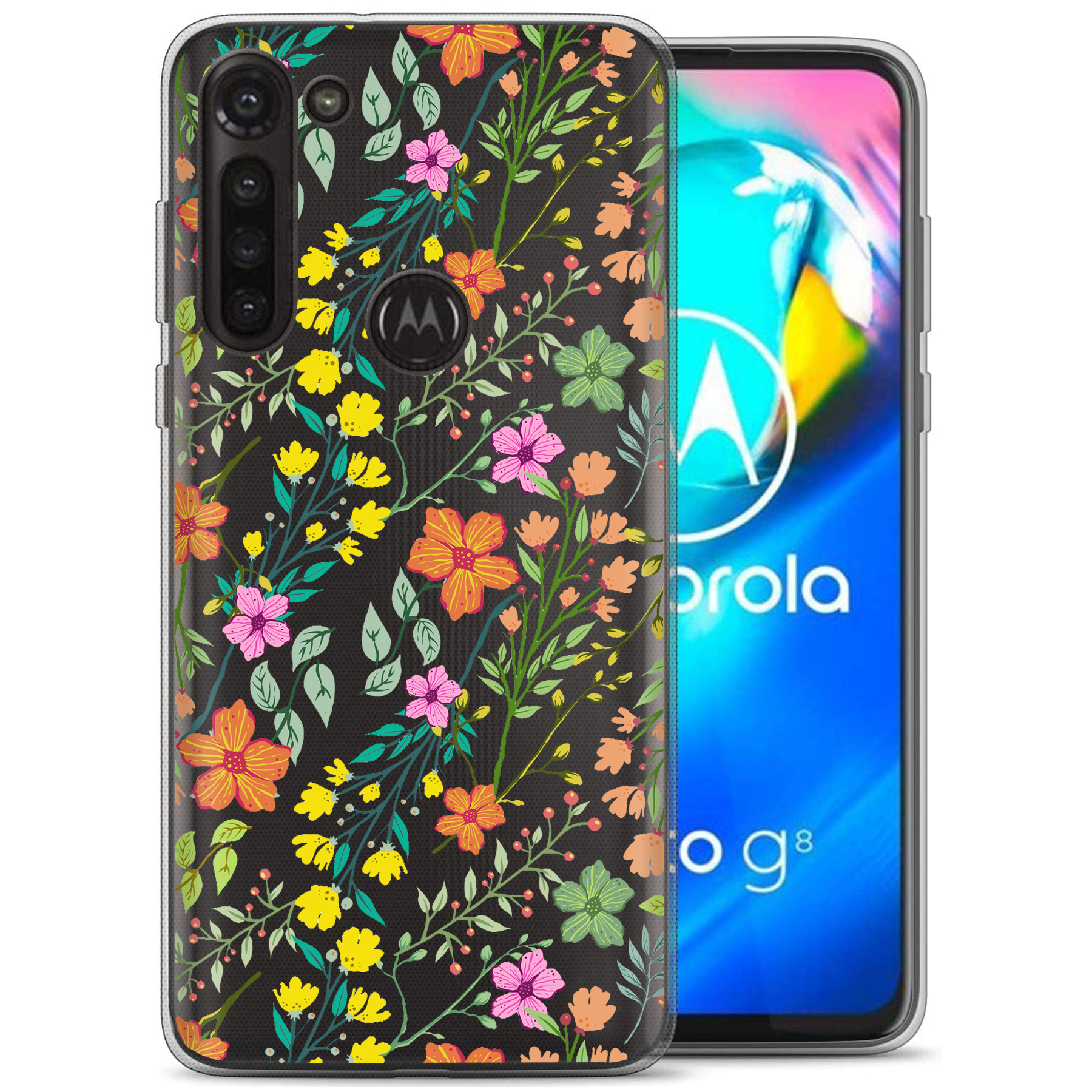 For Motorola Moto G (Power,Stylus,Play,5G),Slim Cover,Flower 20 Print,USA - Picture 14 of 27