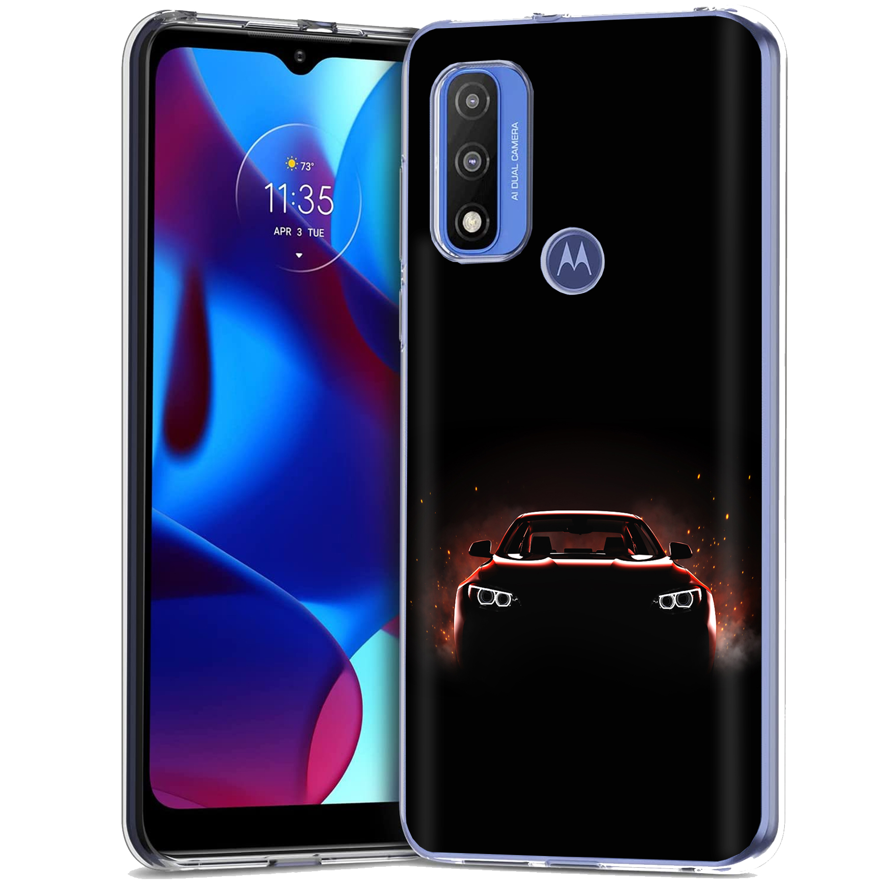 For Motorola Moto G (Power,Stylus,Play,5G),Slim Cover,Luxury Car Print,USA - Picture 8 of 27