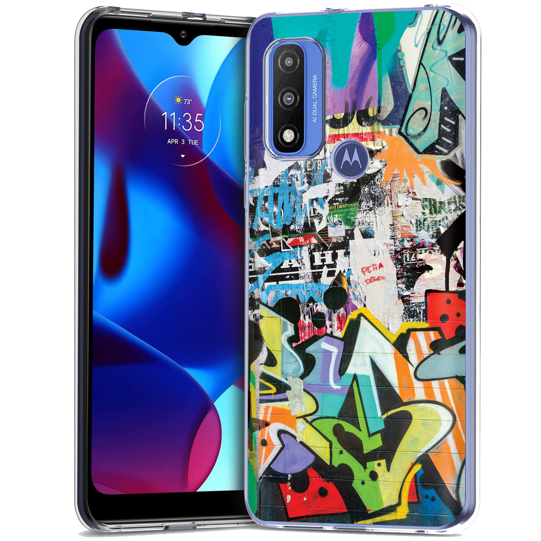 For Motorola Moto G (Power,Stylus,Play,5G),Slim Cover,Street Graffiti Print,USA - Picture 8 of 27