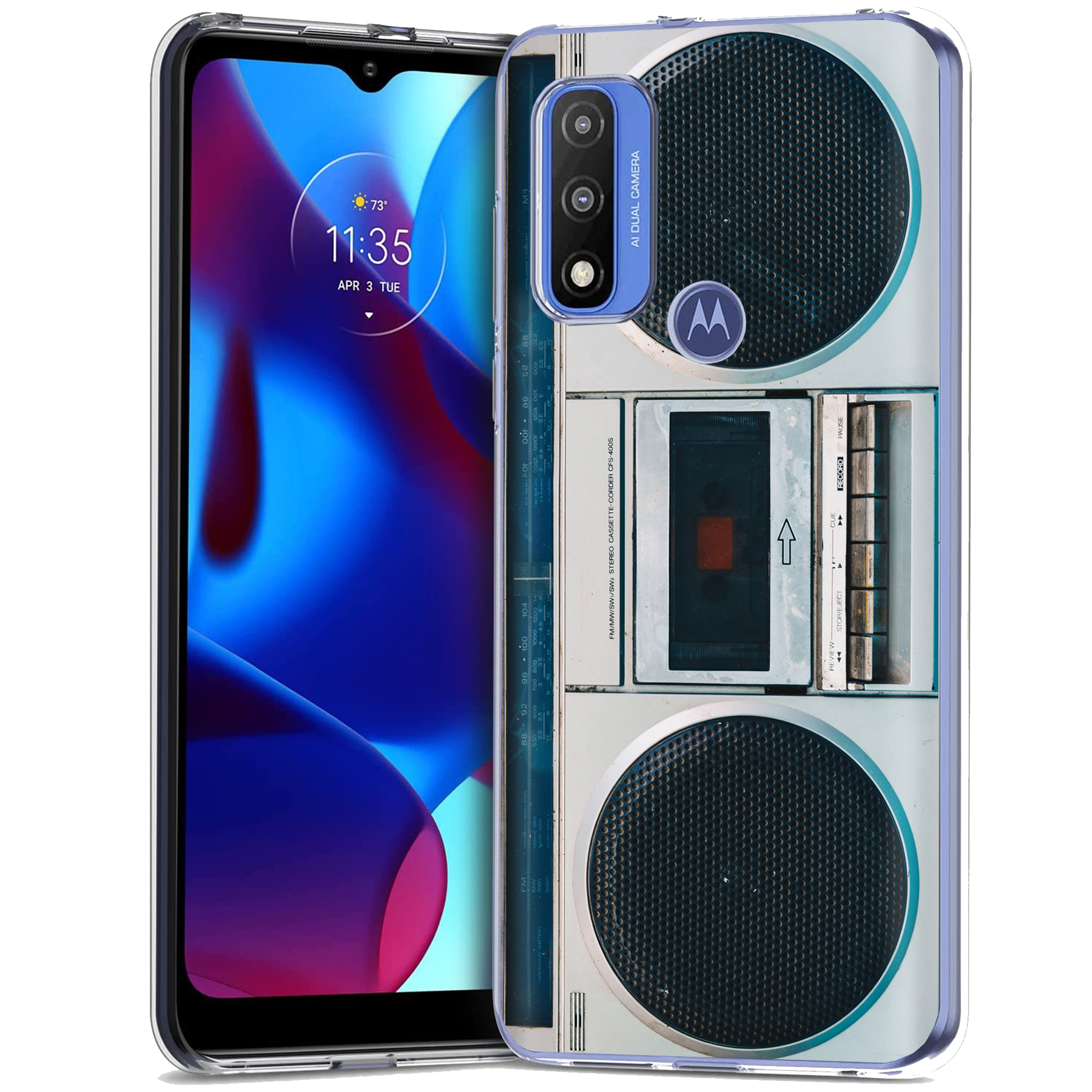 For Motorola Moto G (Power,Stylus,Play,5G),Slim Cover,Old Radio Print,USA - Picture 8 of 27