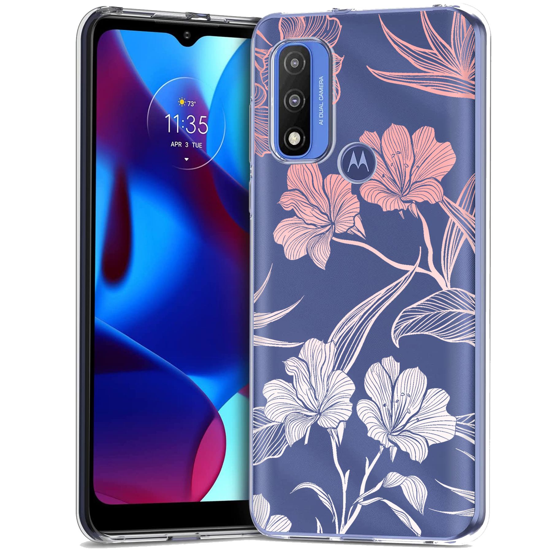 For Motorola Moto G (Power,Stylus,Play,5G),Slim Cover,Flower 12 Print,USA - Picture 8 of 27