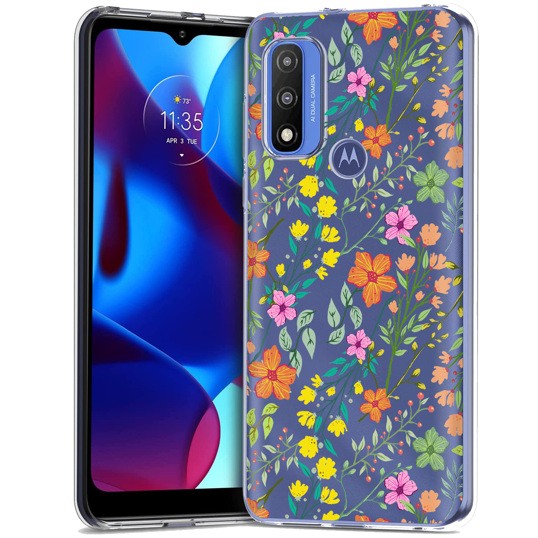 For Motorola Moto G (Power,Stylus,Play,5G),Slim Cover,Flower 20 Print,USA - Picture 8 of 27