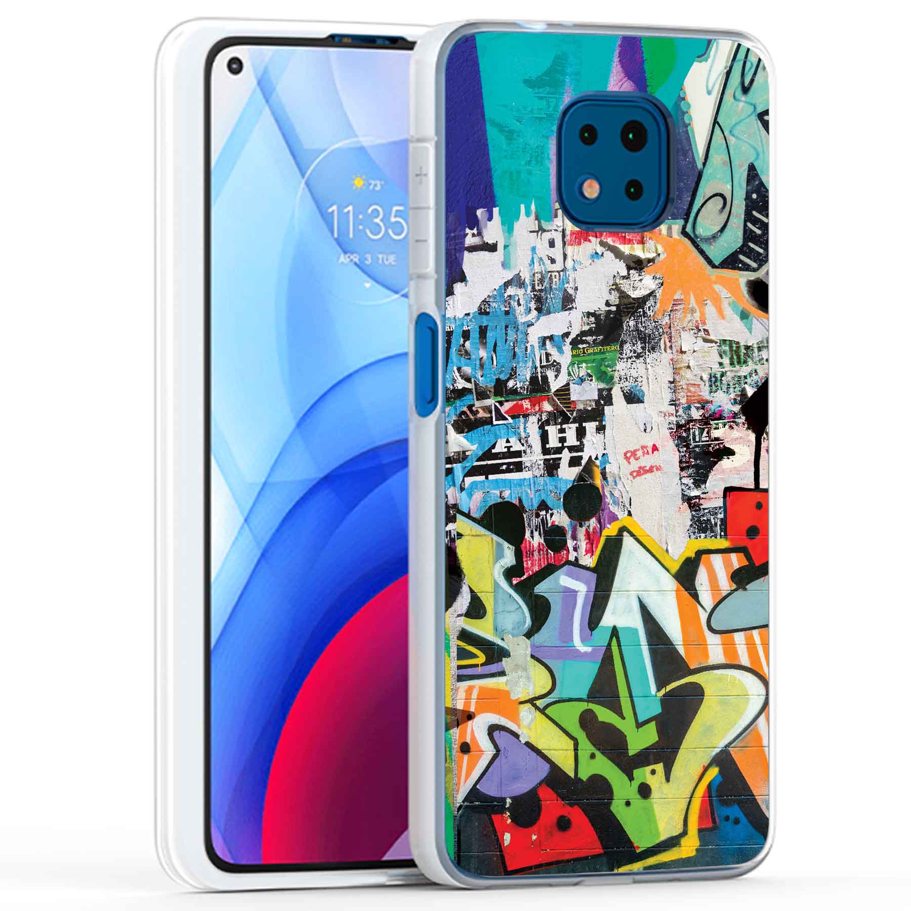 For Motorola Moto G (Power,Stylus,Play,5G),Slim Cover,Street Graffiti Print,USA - Picture 13 of 27