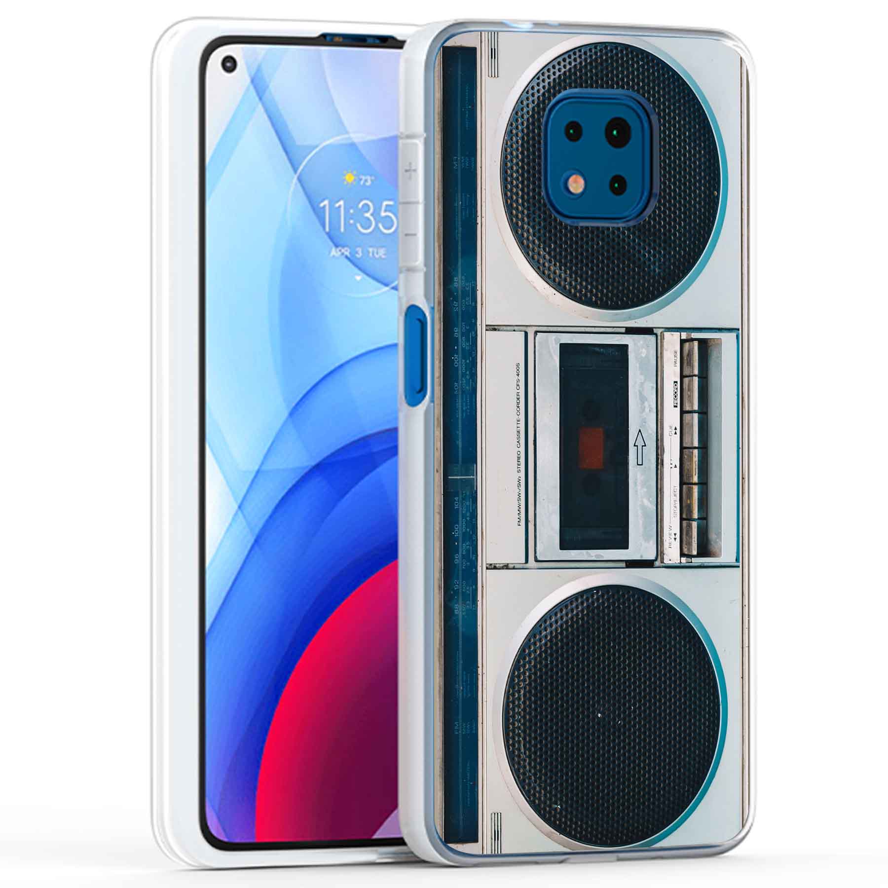 For Motorola Moto G (Power,Stylus,Play,5G),Slim Cover,Old Radio Print,USA - Picture 13 of 27