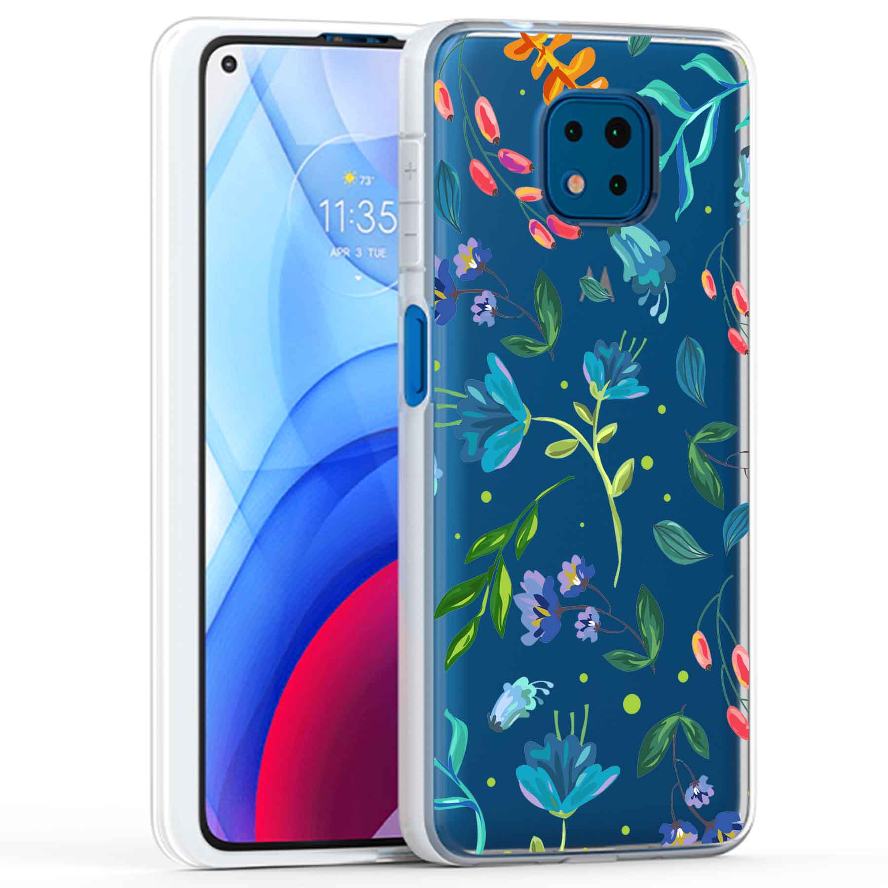 For Motorola Moto G (Power,Stylus,Play,5G),Slim Cover,Flower 2 Print,USA - Picture 13 of 27