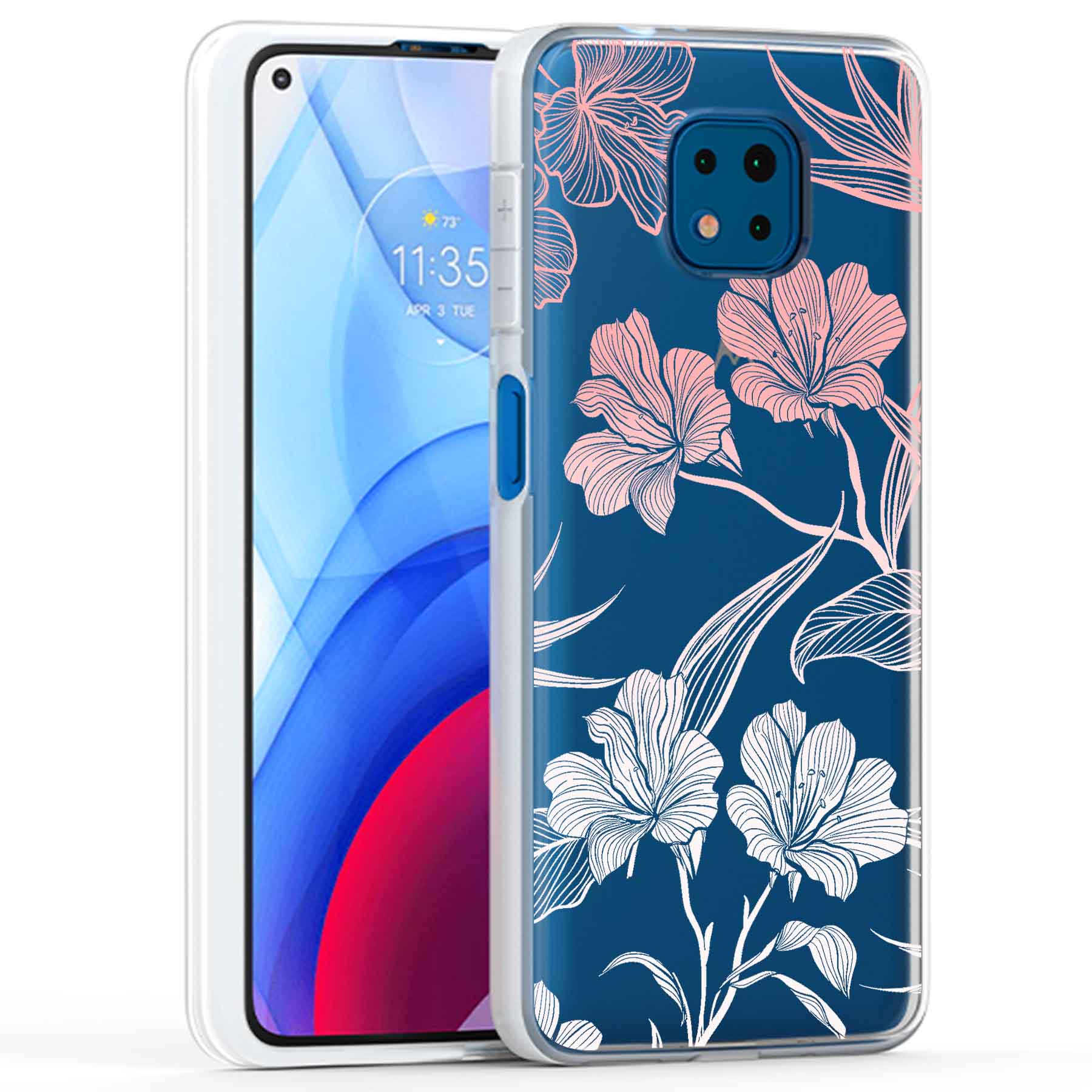 For Motorola Moto G (Power,Stylus,Play,5G),Slim Cover,Flower 12 Print,USA - Picture 13 of 27