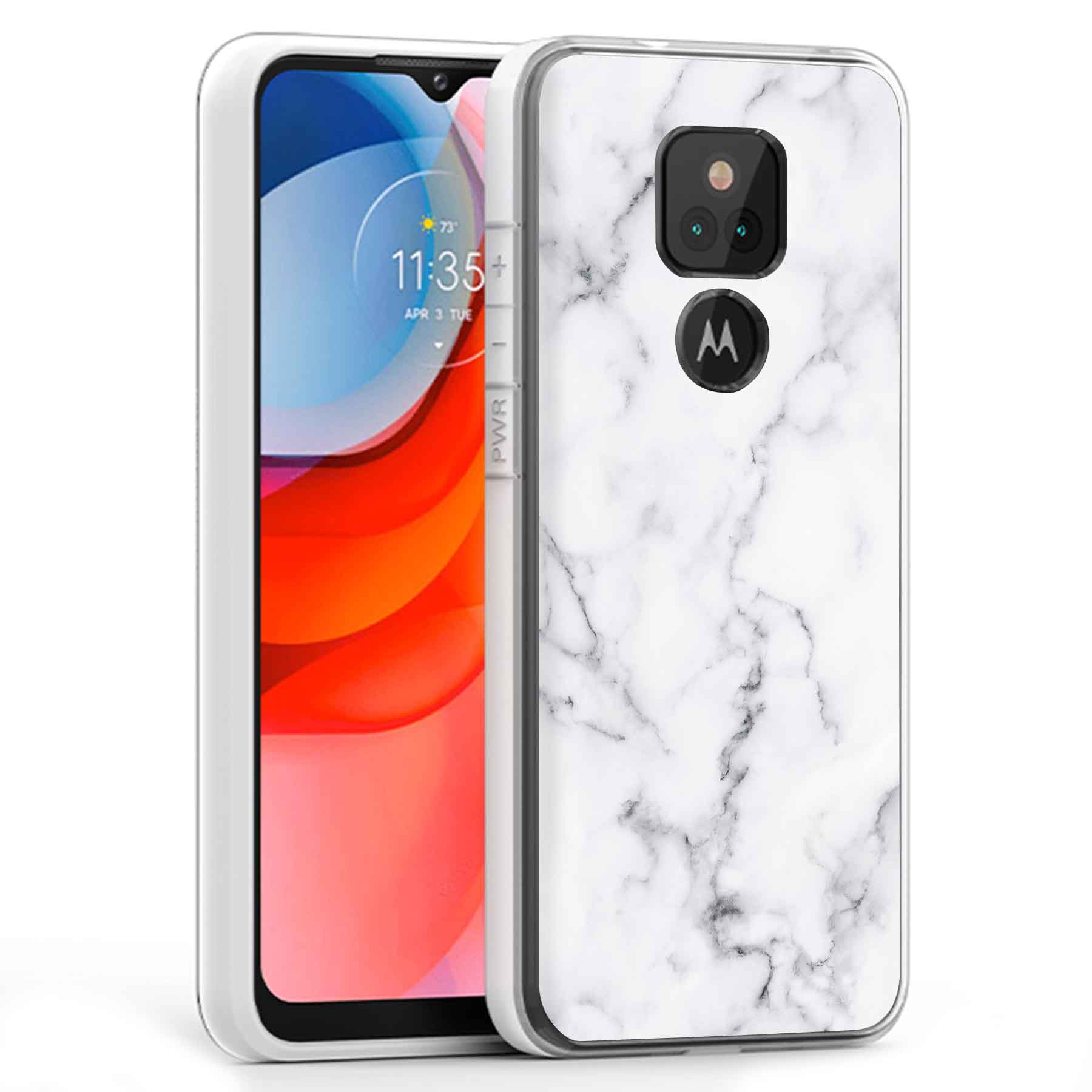 For Motorola Moto G (Power,Stylus,Play,5G),Slim Cover,Black Marble 2 Print,USA - Picture 23 of 27