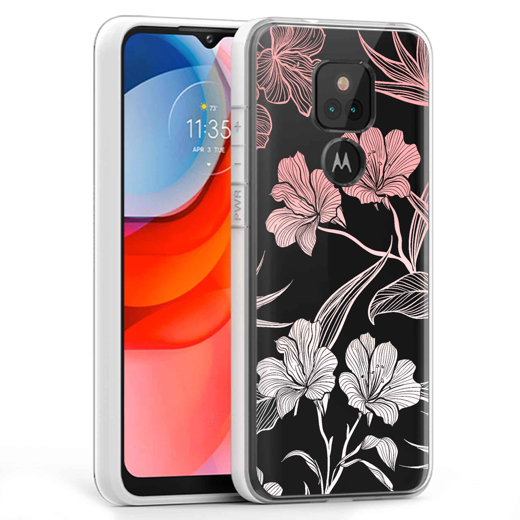 For Motorola Moto G (Power,Stylus,Play,5G),Slim Cover,Flower 12 Print,USA - Picture 23 of 27