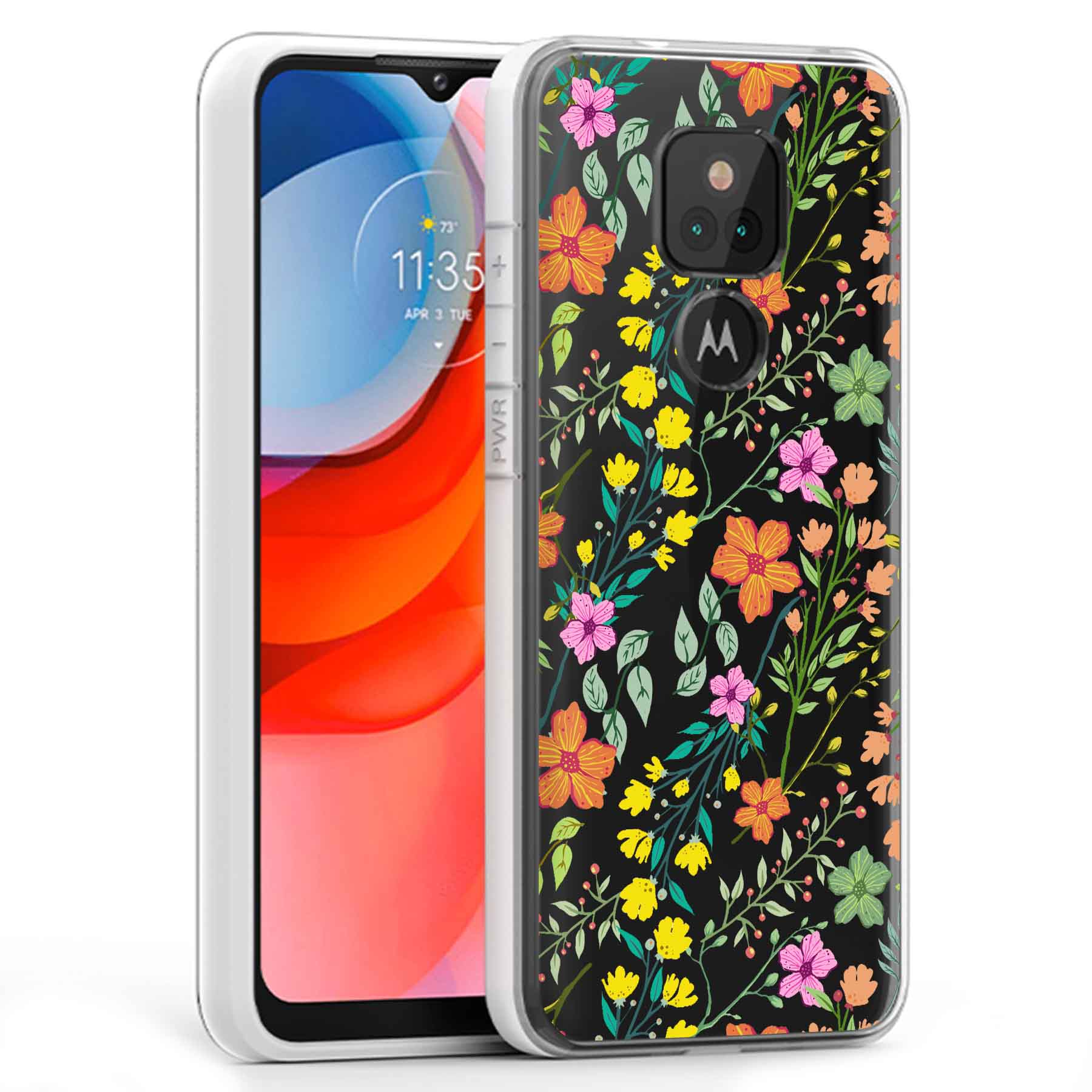 For Motorola Moto G (Power,Stylus,Play,5G),Slim Cover,Flower 20 Print,USA - Picture 23 of 27