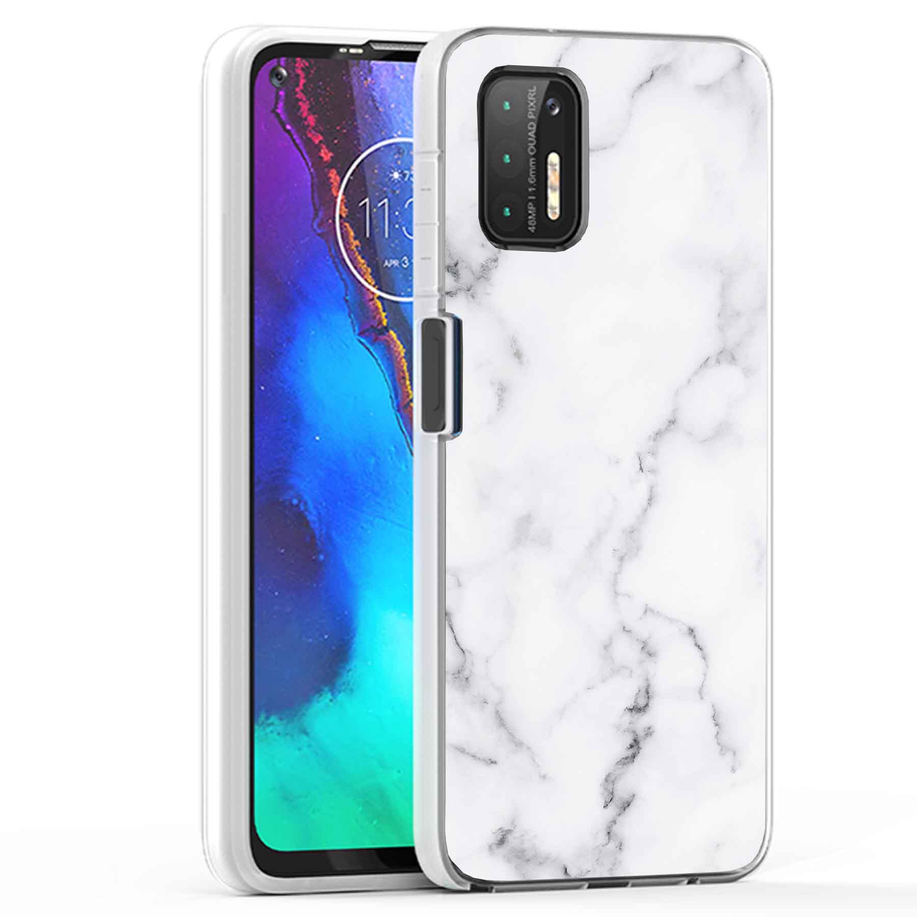 For Motorola Moto G (Power,Stylus,Play,5G),Slim Cover,Black Marble 2 Print,USA - Picture 18 of 27