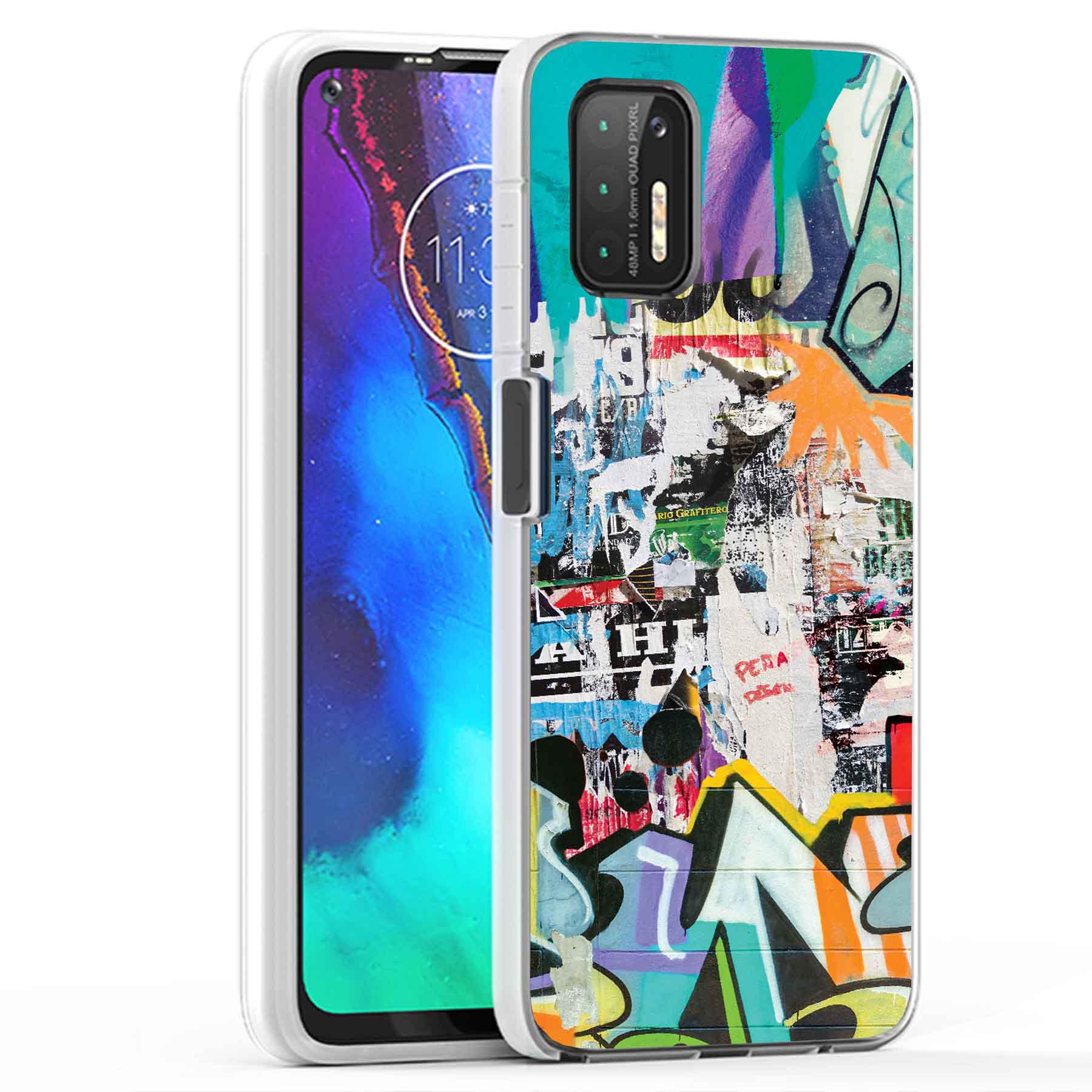 For Motorola Moto G (Power,Stylus,Play,5G),Slim Cover,Street Graffiti Print,USA - Picture 18 of 27