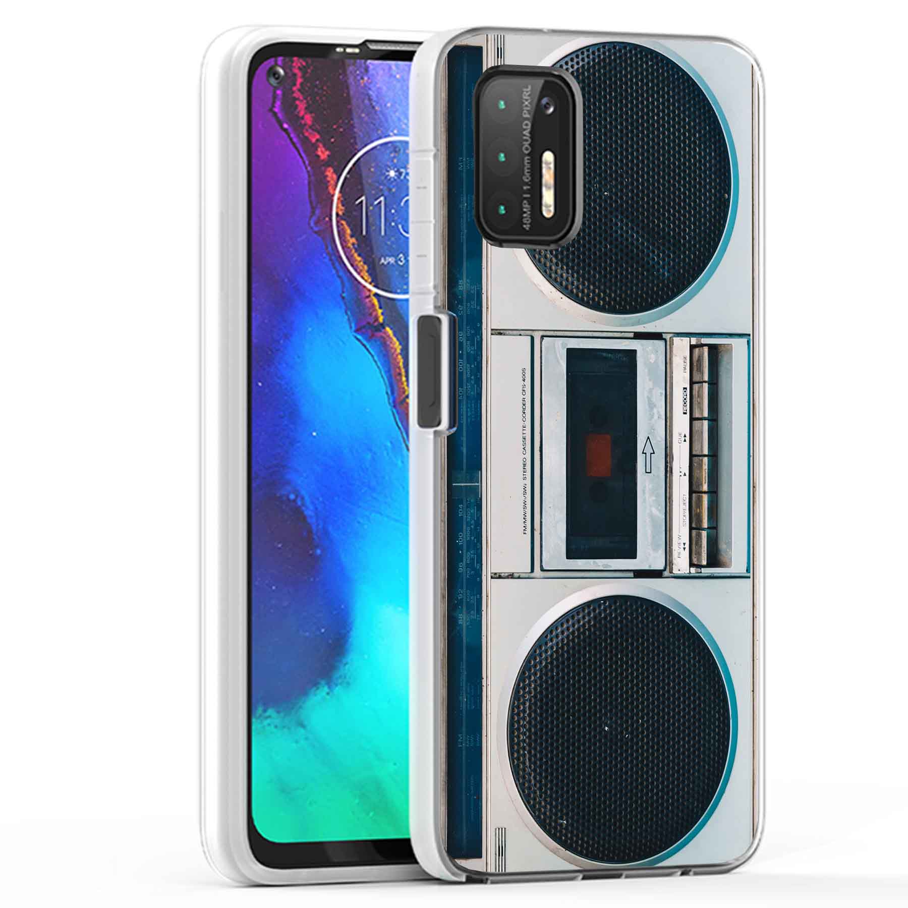 For Motorola Moto G (Power,Stylus,Play,5G),Slim Cover,Old Radio Print,USA - Picture 18 of 27
