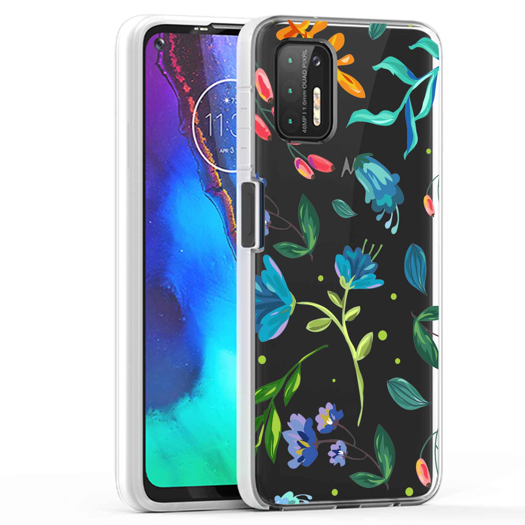 For Motorola Moto G (Power,Stylus,Play,5G),Slim Cover,Flower 2 Print,USA - Picture 18 of 27
