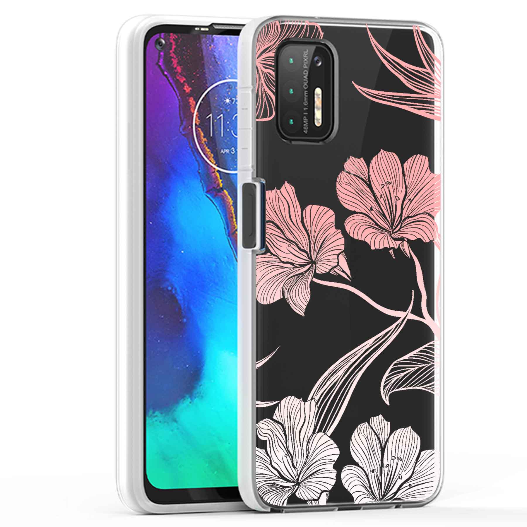 For Motorola Moto G (Power,Stylus,Play,5G),Slim Cover,Flower 12 Print,USA - Picture 18 of 27