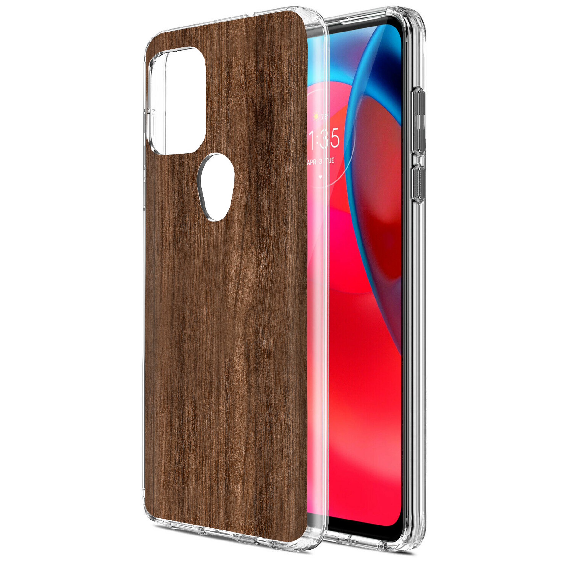 For Motorola Moto G (Power,Stylus,Play,5G),Slim Cover,Wood 3 Print,USA - Picture 19 of 27