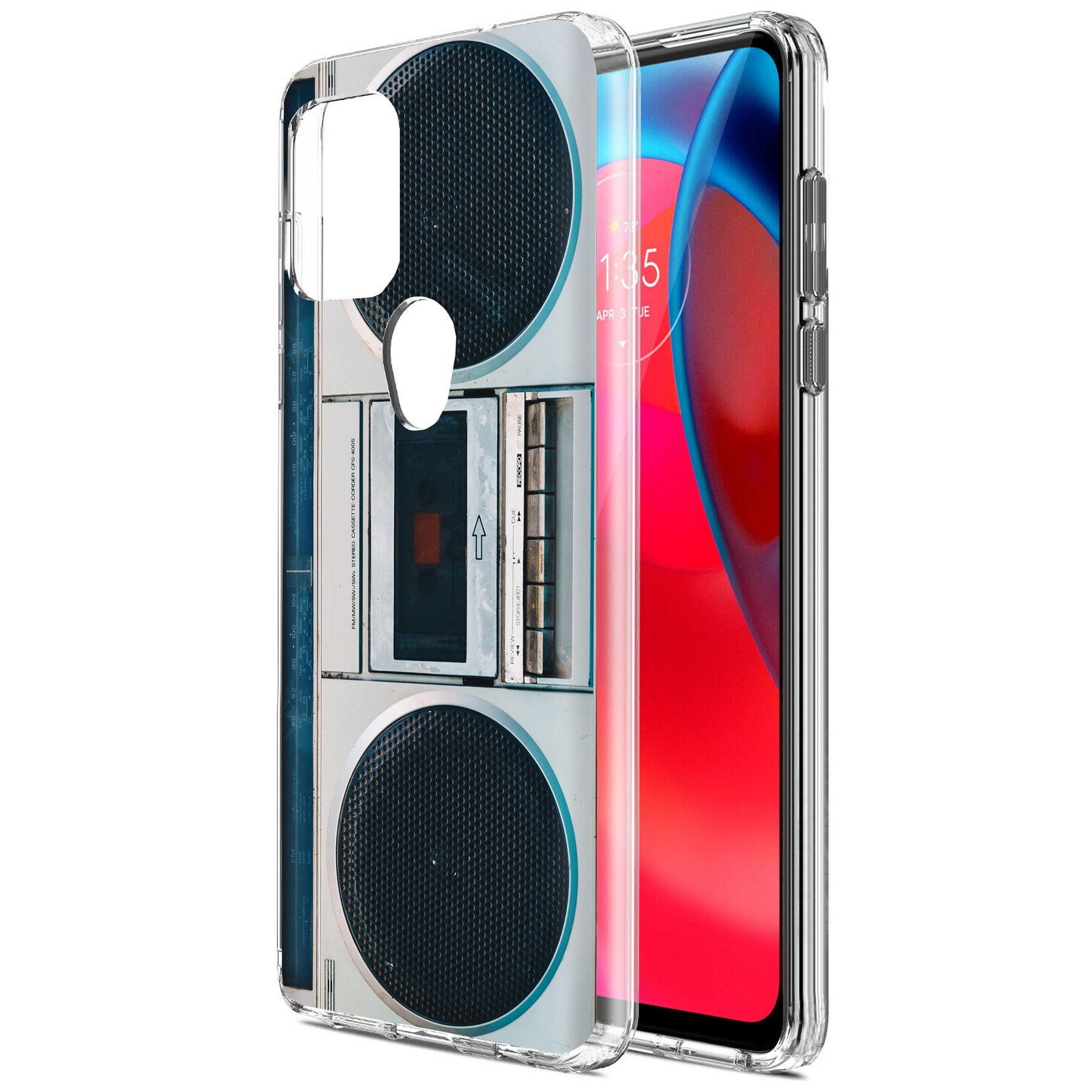 For Motorola Moto G (Power,Stylus,Play,5G),Slim Cover,Old Radio Print,USA - Picture 19 of 27