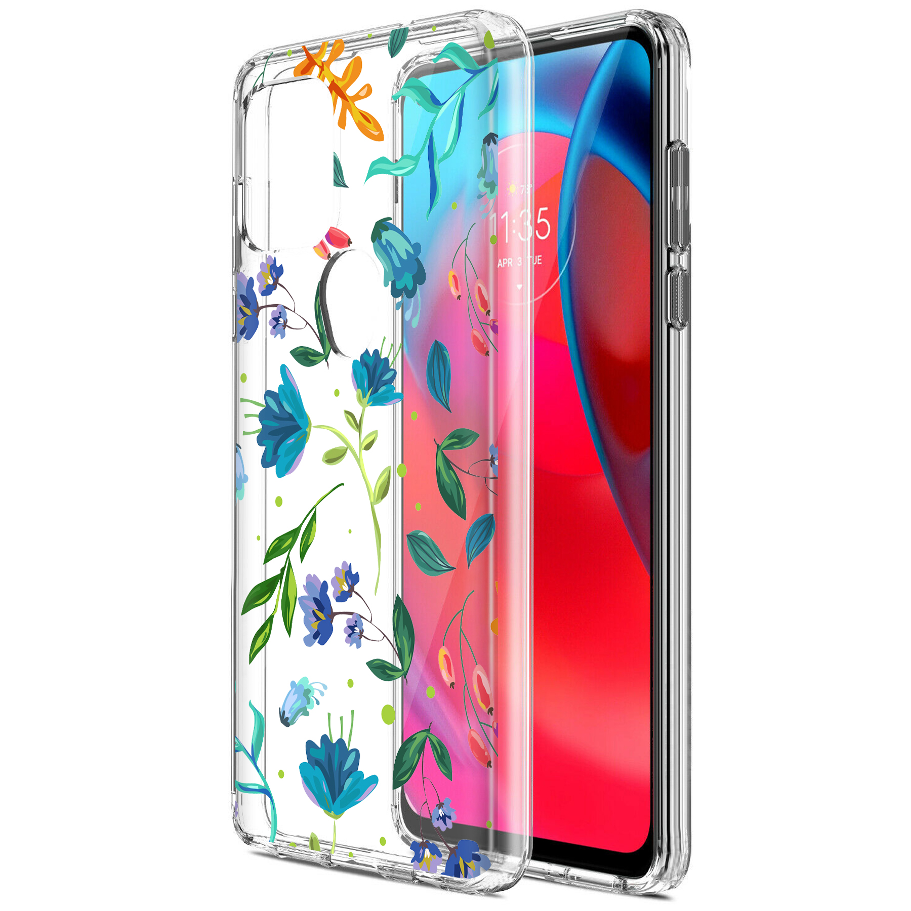 For Motorola Moto G (Power,Stylus,Play,5G),Slim Cover,Flower 2 Print,USA - Picture 19 of 27