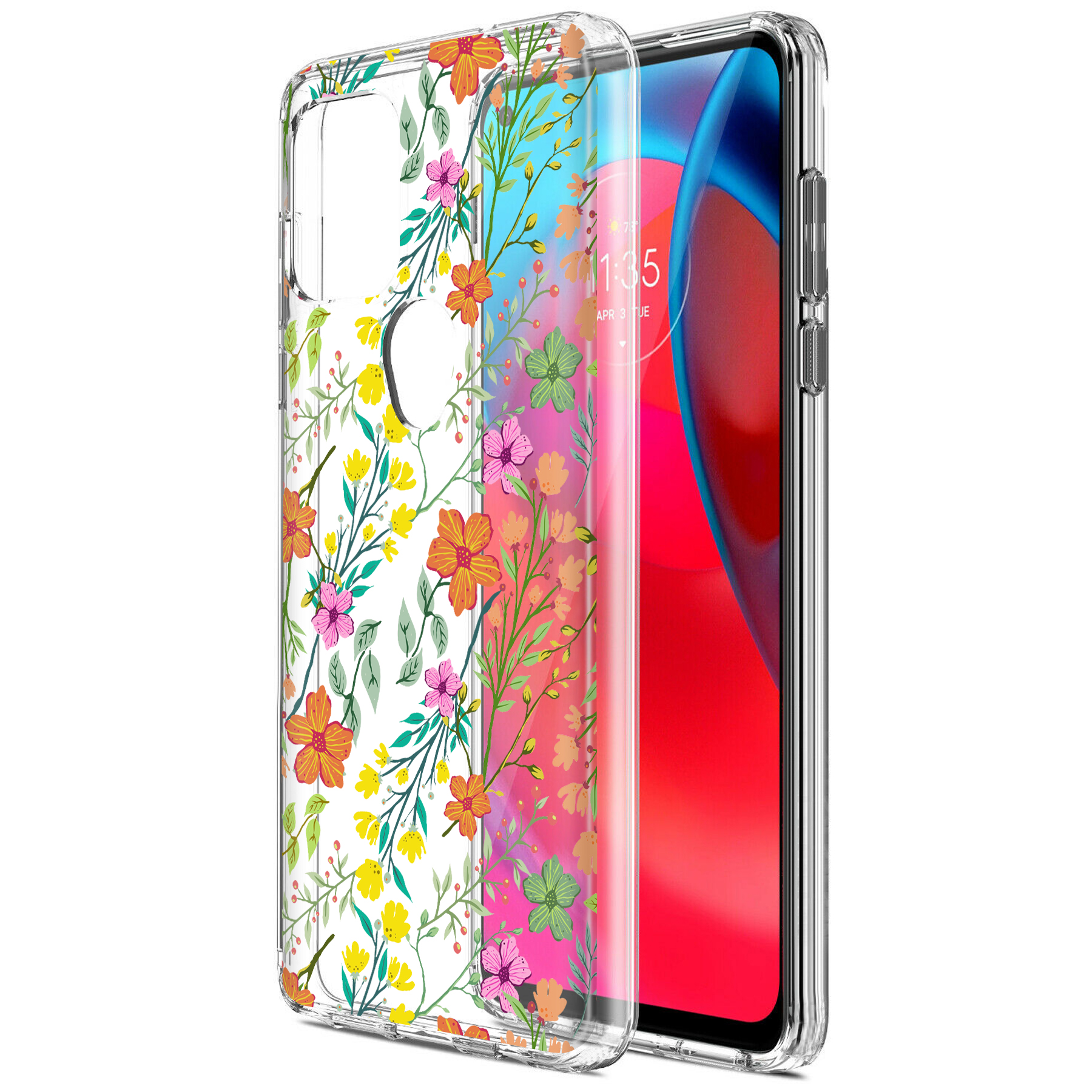 For Motorola Moto G (Power,Stylus,Play,5G),Slim Cover,Flower 20 Print,USA - Picture 19 of 27