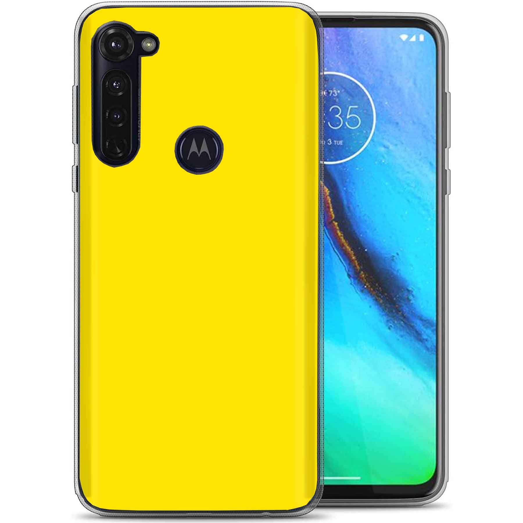 For Motorola Moto G Series, Slim Phone Cover, Yellow Print - Picture 17 of 21