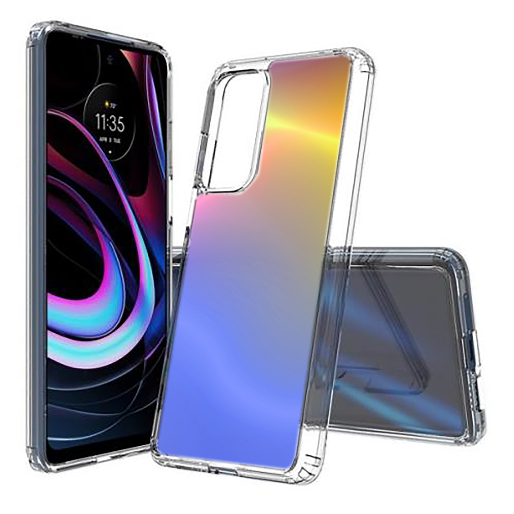For Motorola (Edge,One 5G,Ace,UW,X40,30),Slim Cover,Color Gradient Print,USA - Picture 8 of 21