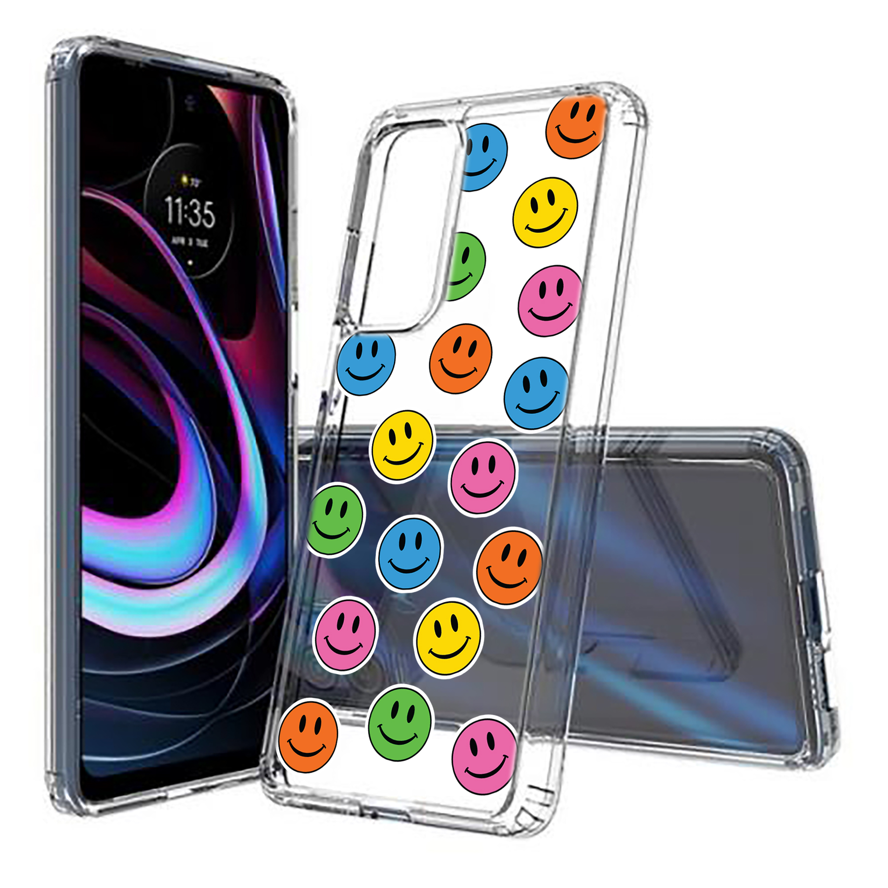 For Motorola (Edge,One 5G,Ace,UW,X40,30),Slim Cover,Icon Collage Print,USA - Picture 8 of 21