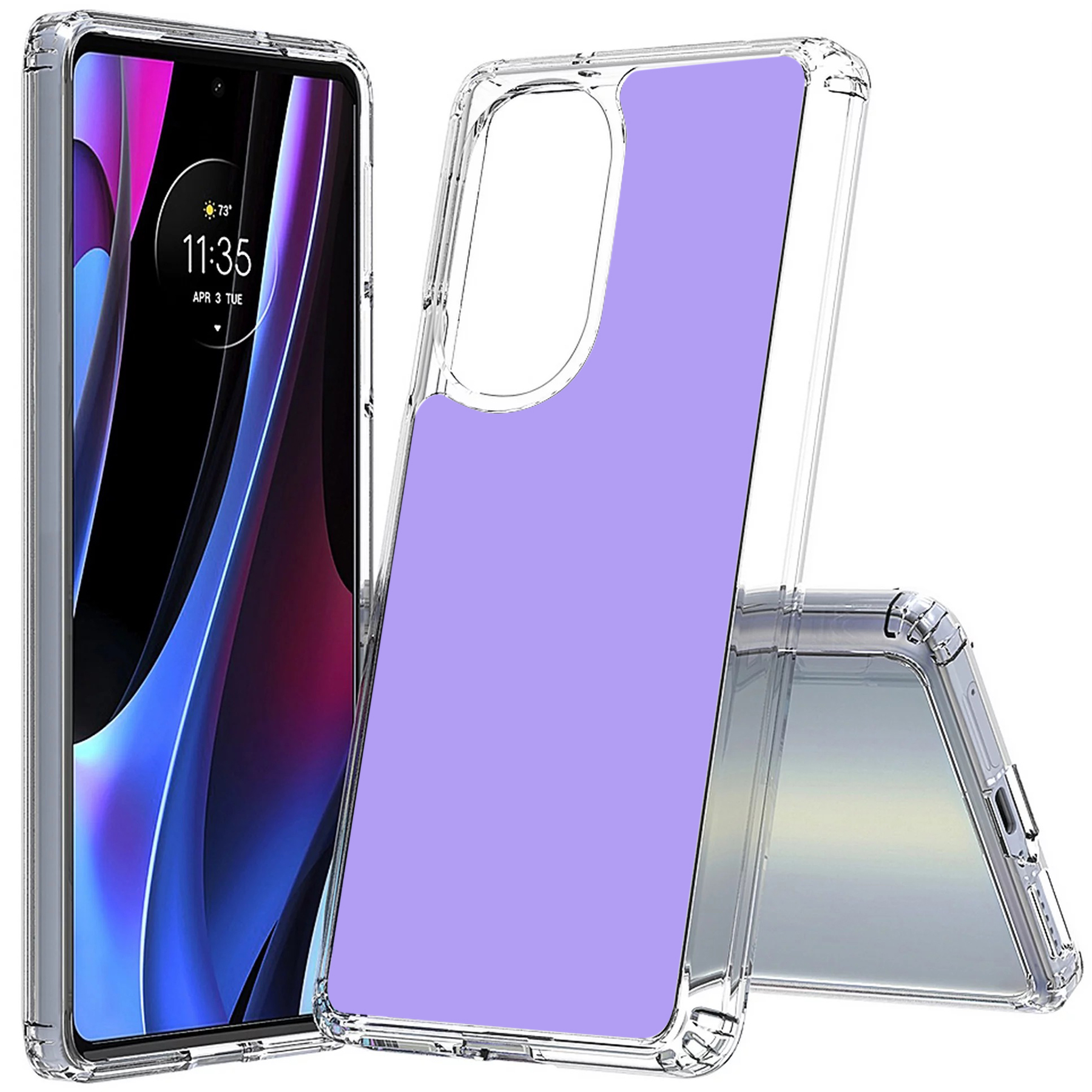 For Motorola (Edge,One 5G,Ace,UW,X40,30),Slim Cover,Lavender Purple Print,USA - Picture 10 of 21