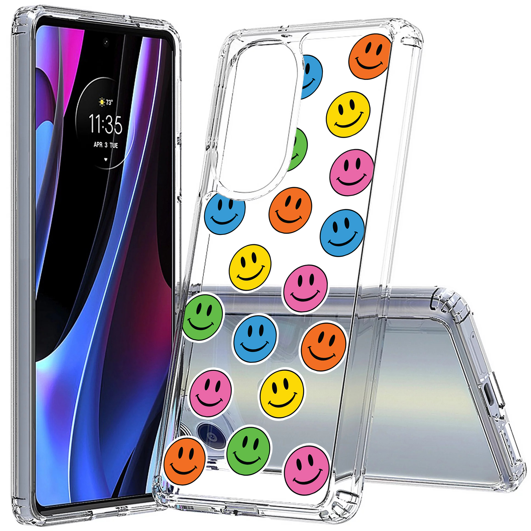 For Motorola (Edge,One 5G,Ace,UW,X40,30),Slim Cover,Icon Collage Print,USA - Picture 10 of 21