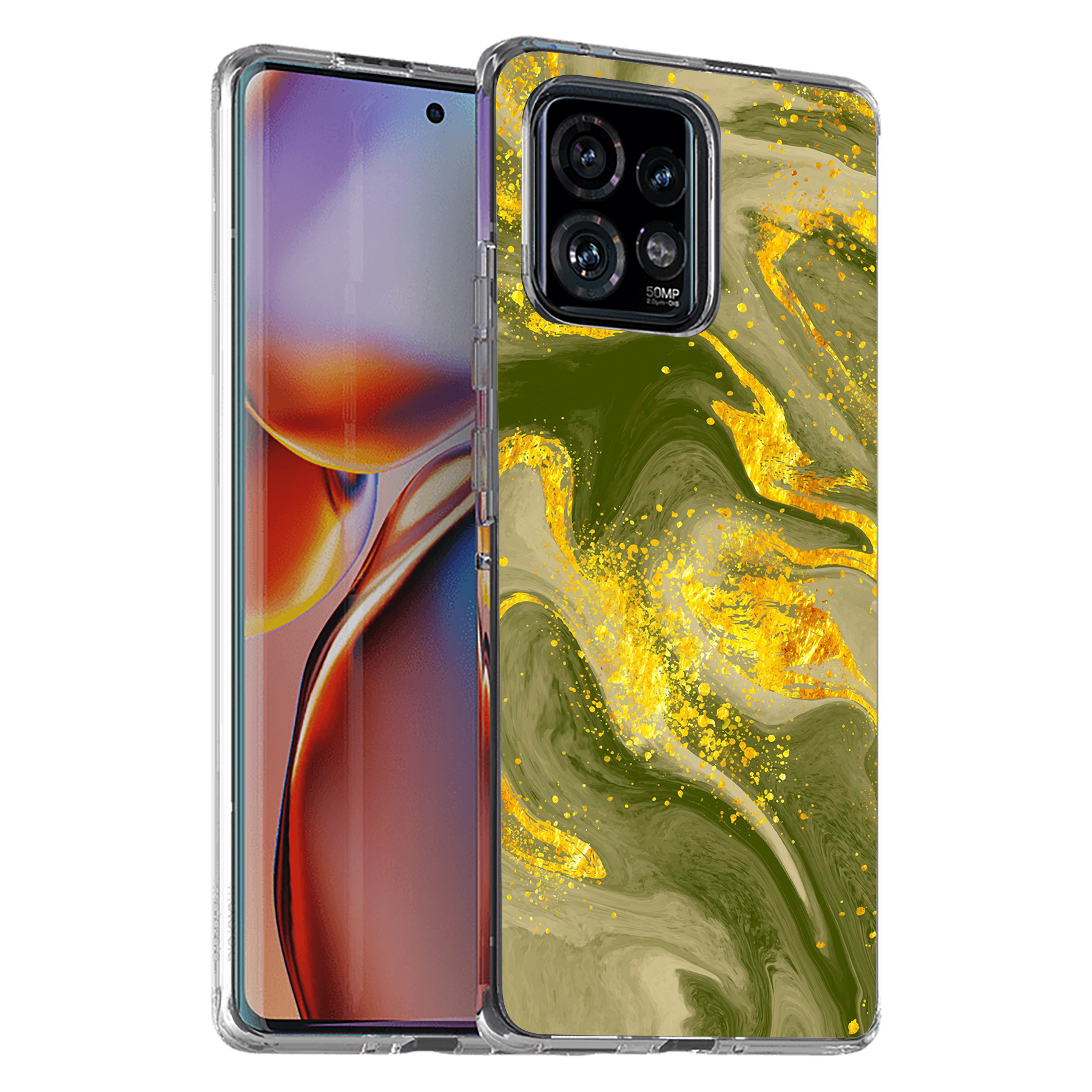 For Motorola (Edge,One 5G,Ace,UW,X40,30),Slim Cover,Opal Marble 20 Print,USA - Picture 14 of 20