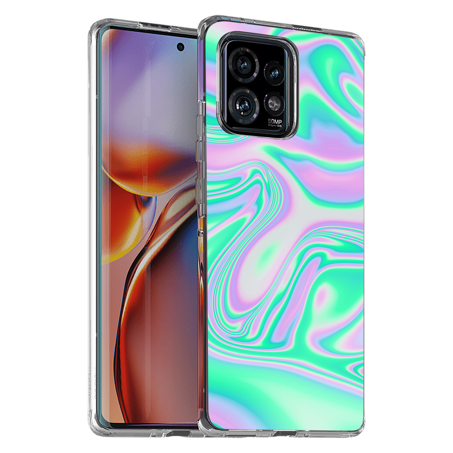 For Motorola (Edge,One 5G,Ace,UW,X40,30),Slim Cover,Liquid Swirls Print,USA - Picture 14 of 21