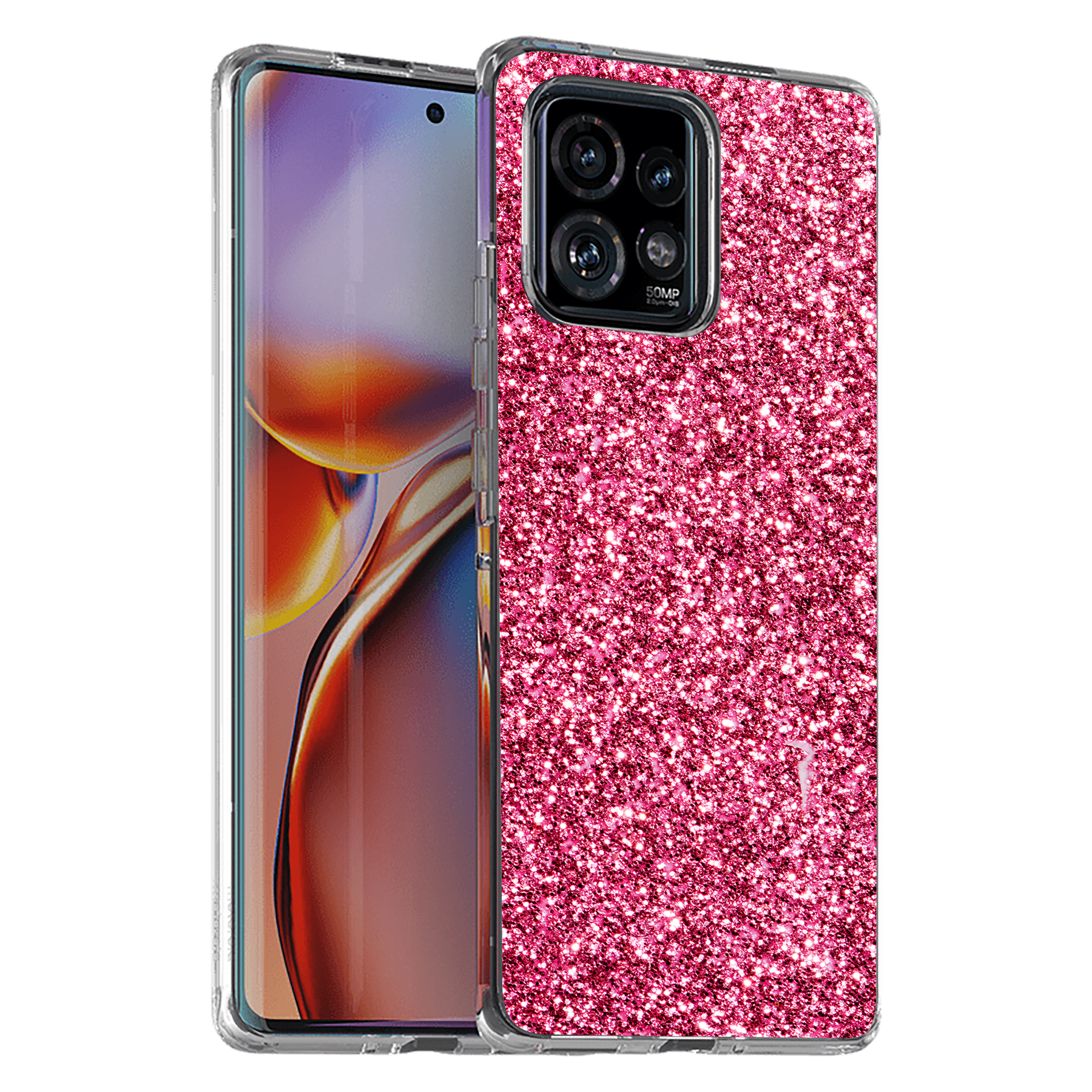 For Motorola (Edge,One 5G,Ace,UW,X40,30),Slim Cover,Pink Sparklings Print,USA - Picture 14 of 21