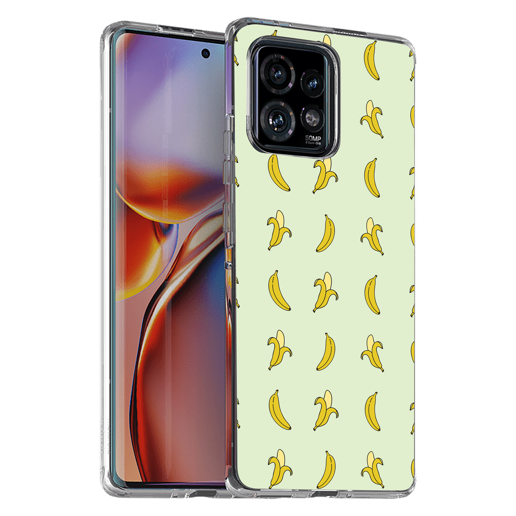 For Motorola (Edge,One 5G,Ace,UW,X40,30),Slim Cover,Cute Bananas Print,USA - Picture 14 of 21