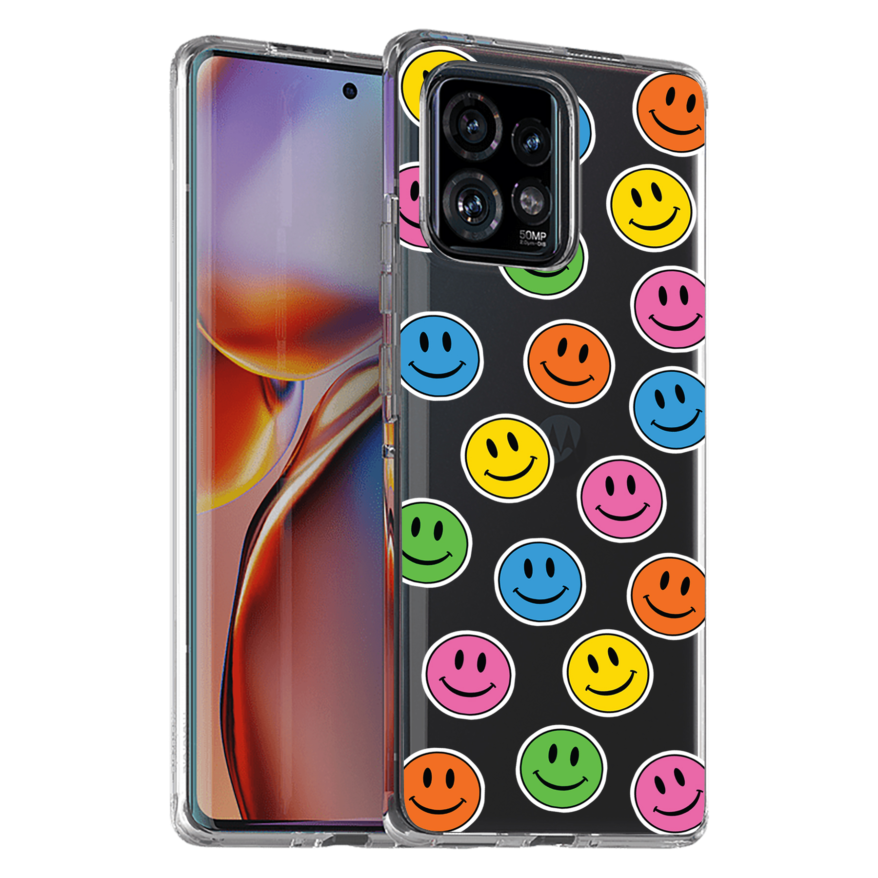 For Motorola (Edge,One 5G,Ace,UW,X40,30),Slim Cover,Icon Collage Print,USA - Picture 14 of 21