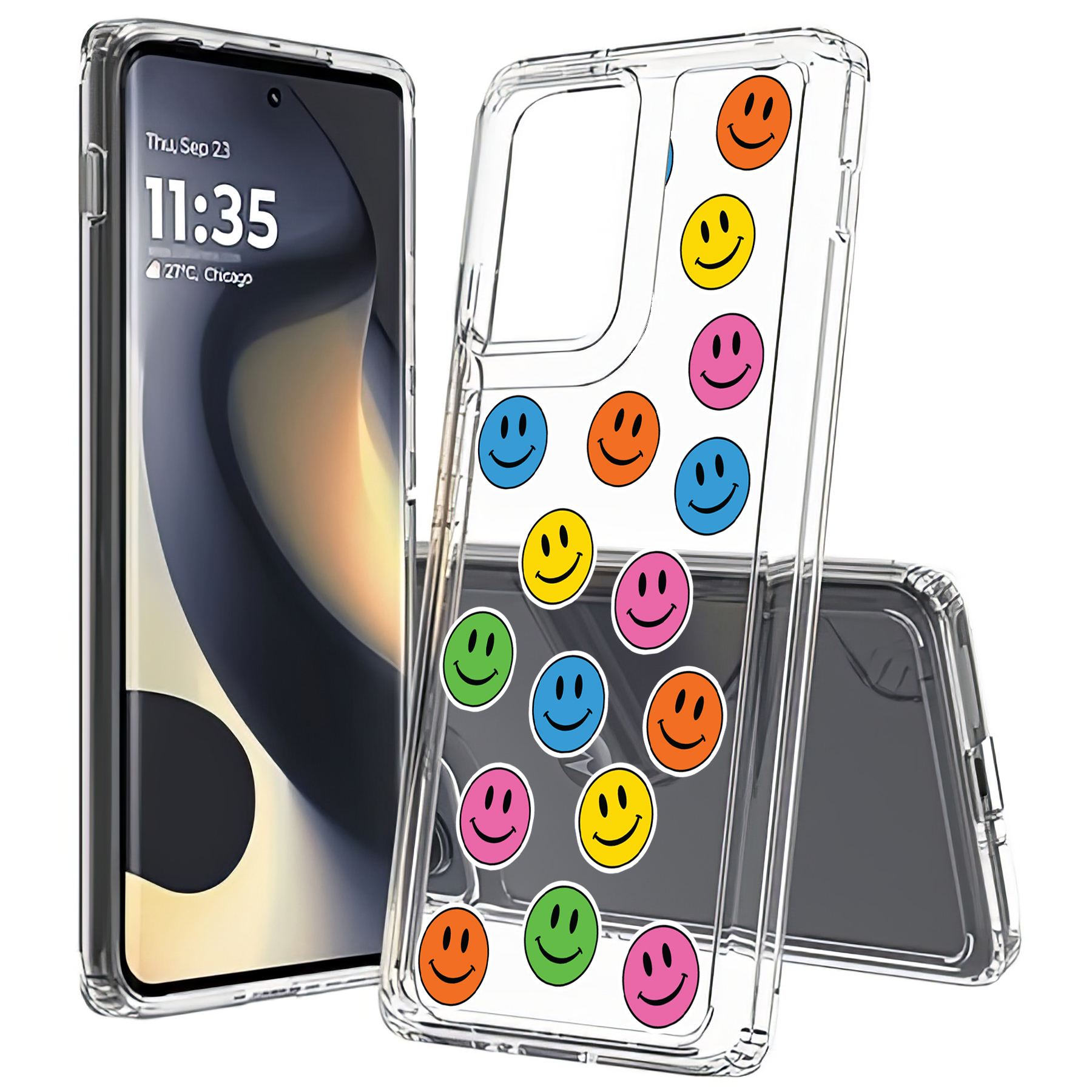 For Motorola (Edge,One 5G,Ace,UW,X40,30),Slim Cover,Icon Collage Print,USA - Picture 21 of 21