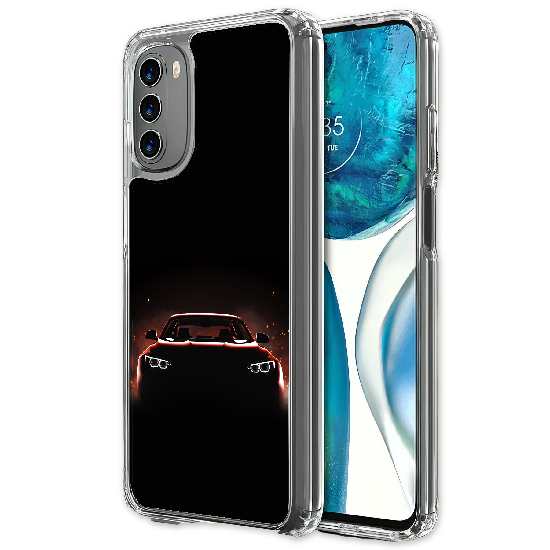 For Motorola Moto G (Power,Stylus,Play,5G),Slim Cover,Luxury Car Print,USA - Picture 24 of 27