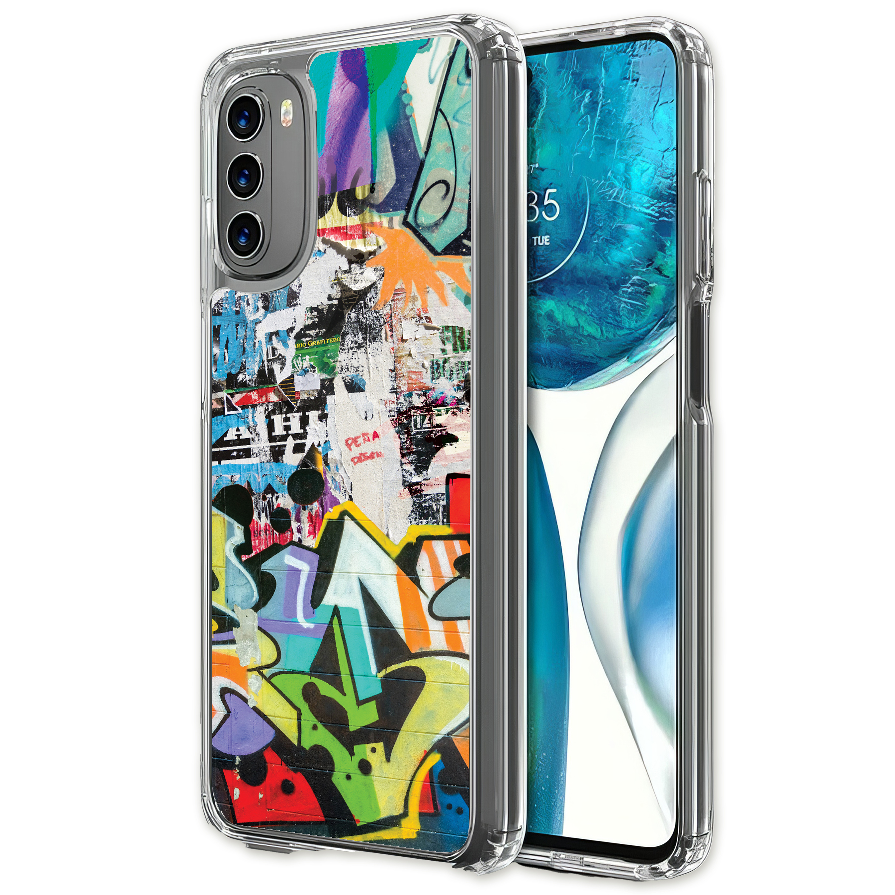 For Motorola Moto G (Power,Stylus,Play,5G),Slim Cover,Street Graffiti Print,USA - Picture 24 of 27