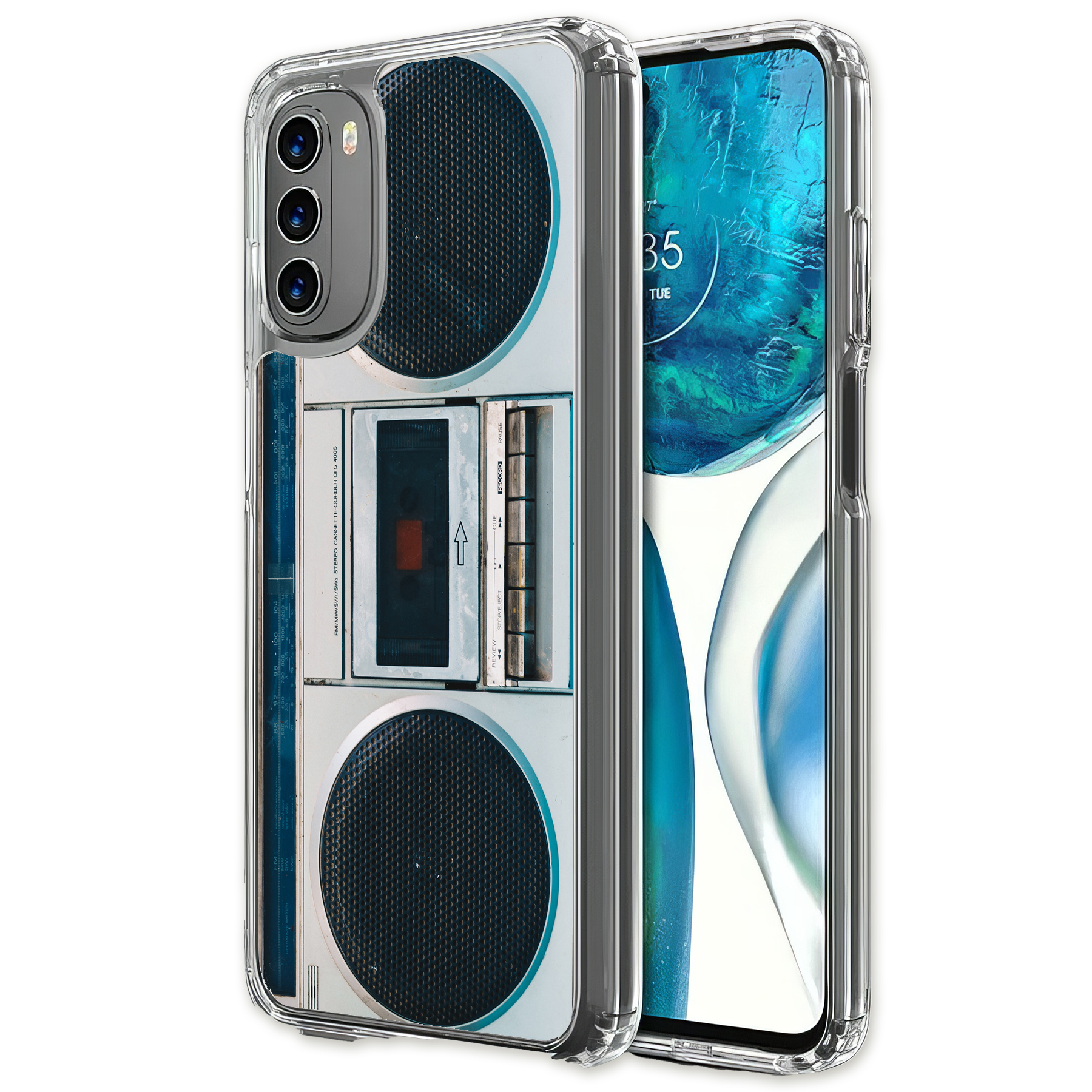 For Motorola Moto G (Power,Stylus,Play,5G),Slim Cover,Old Radio Print,USA - Picture 24 of 27