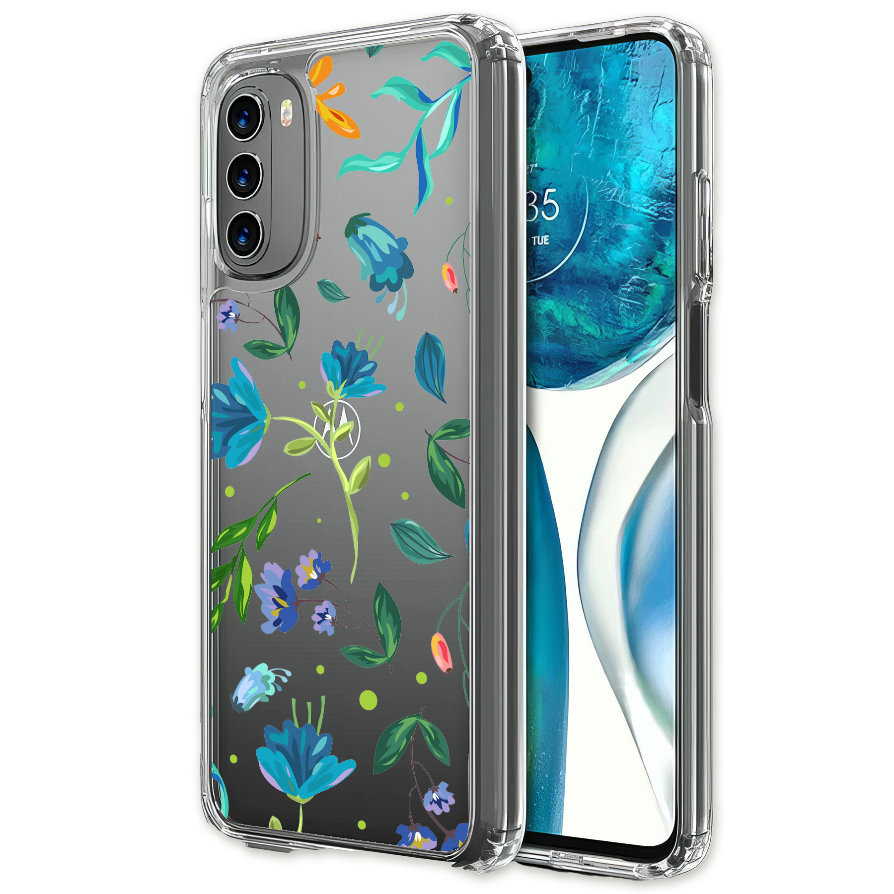 For Motorola Moto G (Power,Stylus,Play,5G),Slim Cover,Flower 2 Print,USA - Picture 24 of 27