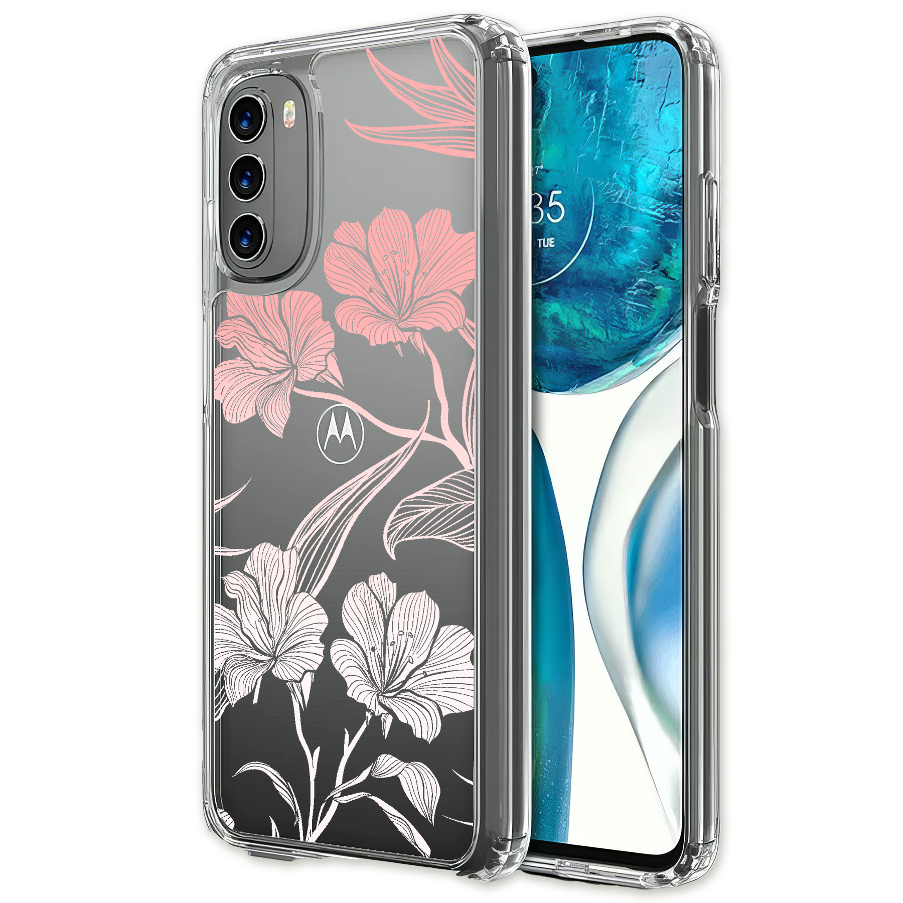 For Motorola Moto G (Power,Stylus,Play,5G),Slim Cover,Flower 12 Print,USA - Picture 24 of 27