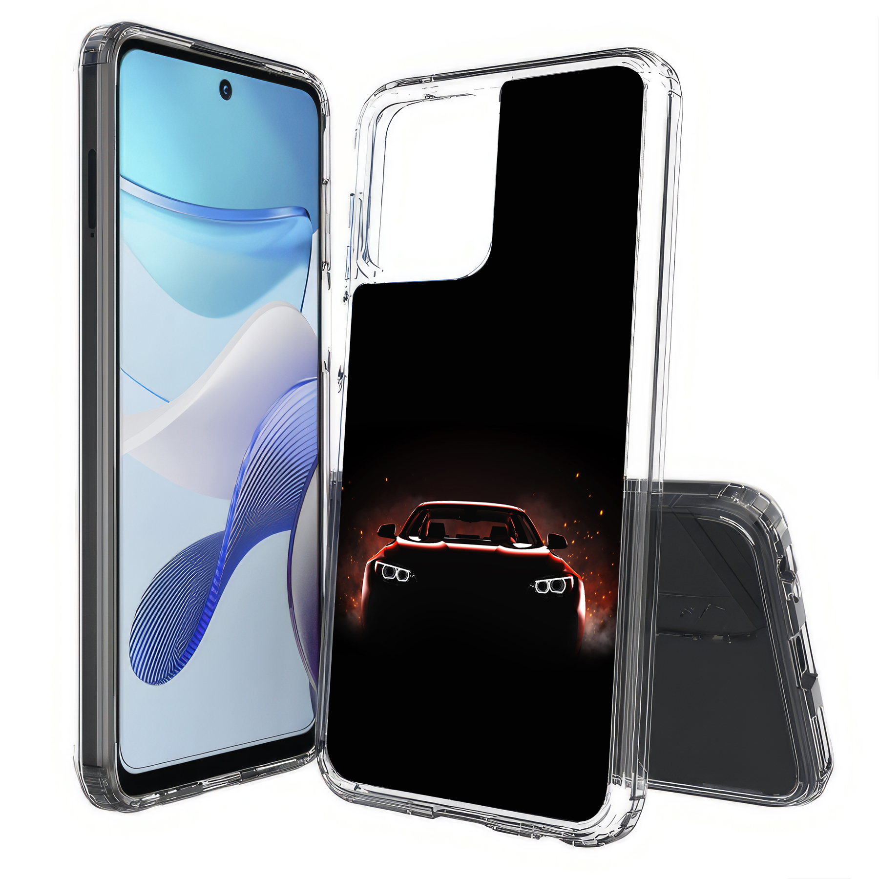 For Motorola Moto G (Power,Stylus,Play,5G),Slim Cover,Luxury Car Print,USA - Picture 25 of 27