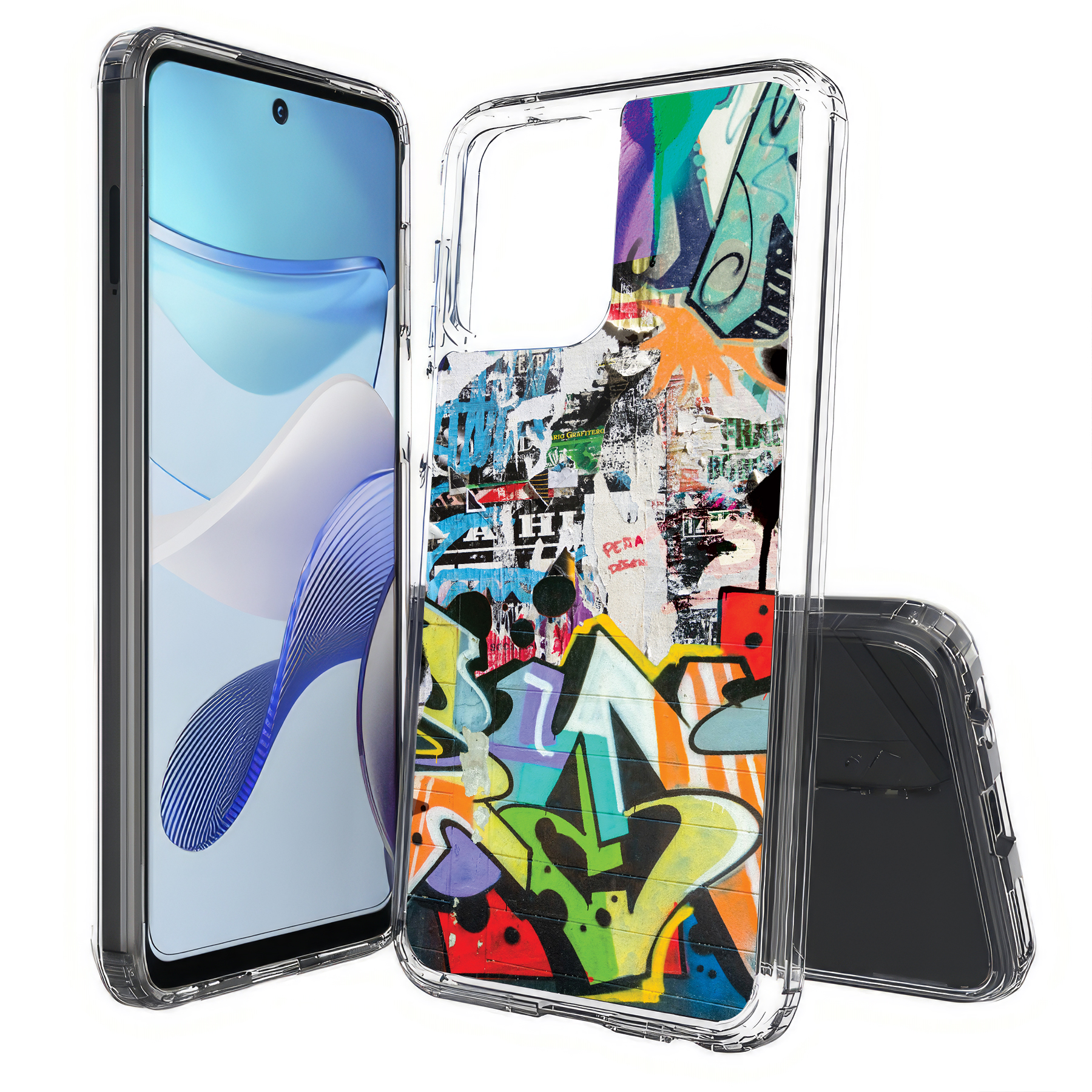 For Motorola Moto G (Power,Stylus,Play,5G),Slim Cover,Street Graffiti Print,USA - Picture 25 of 27